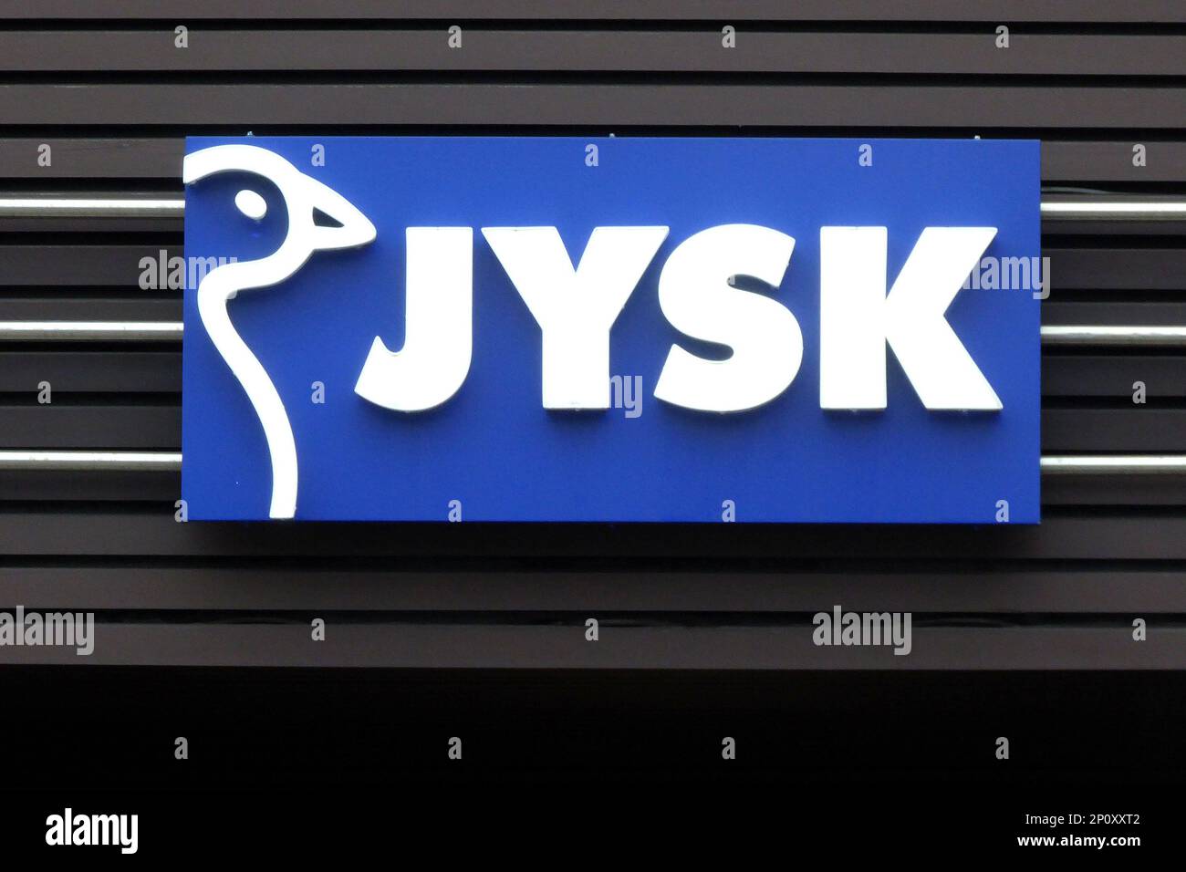 JYSK / Handelskette fuer Moebel/ Geschaeft / Laden / Logo / Symbol Stock Photo