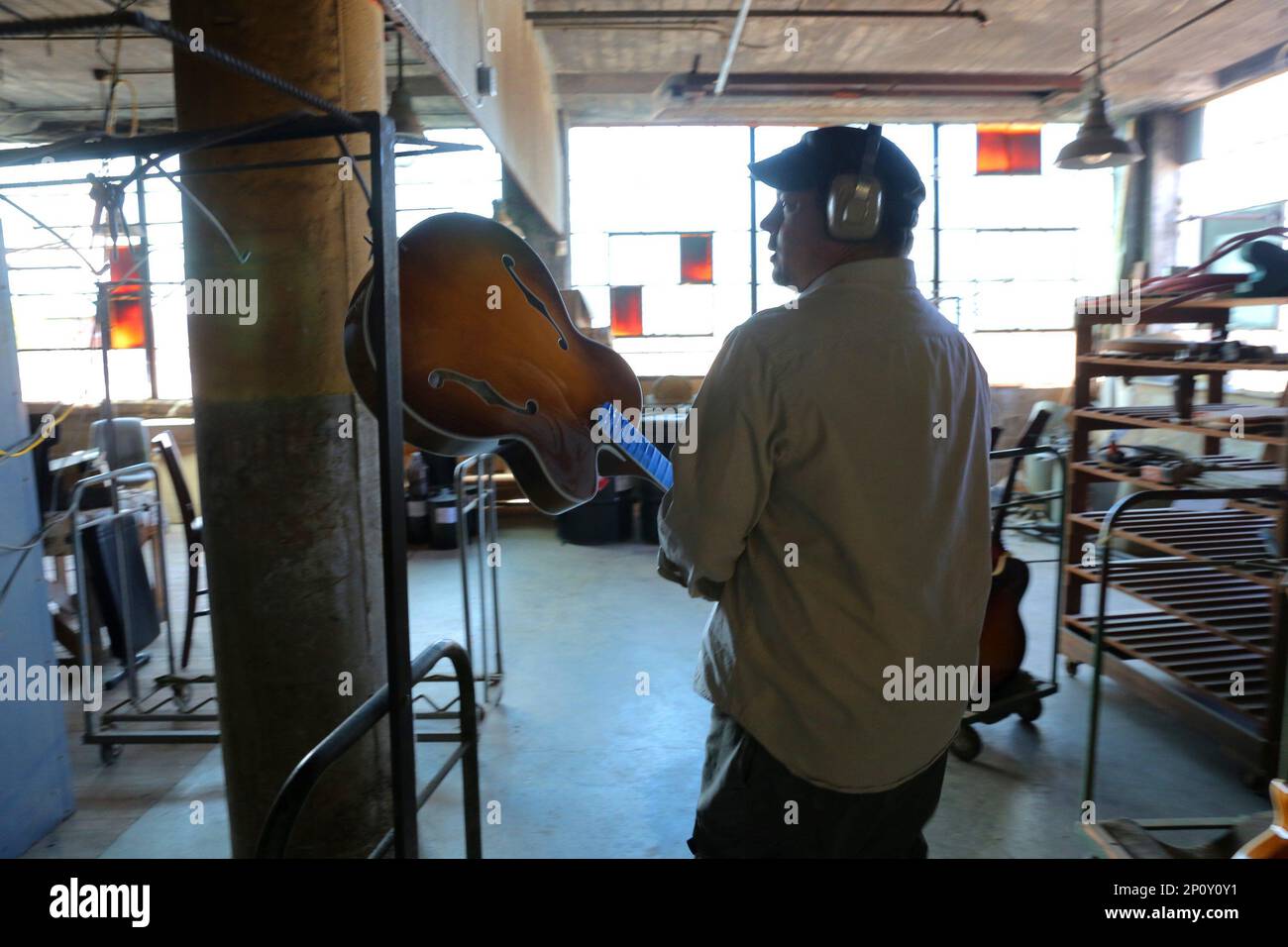 Inside on the second floor of the original Gibson Guitar factory