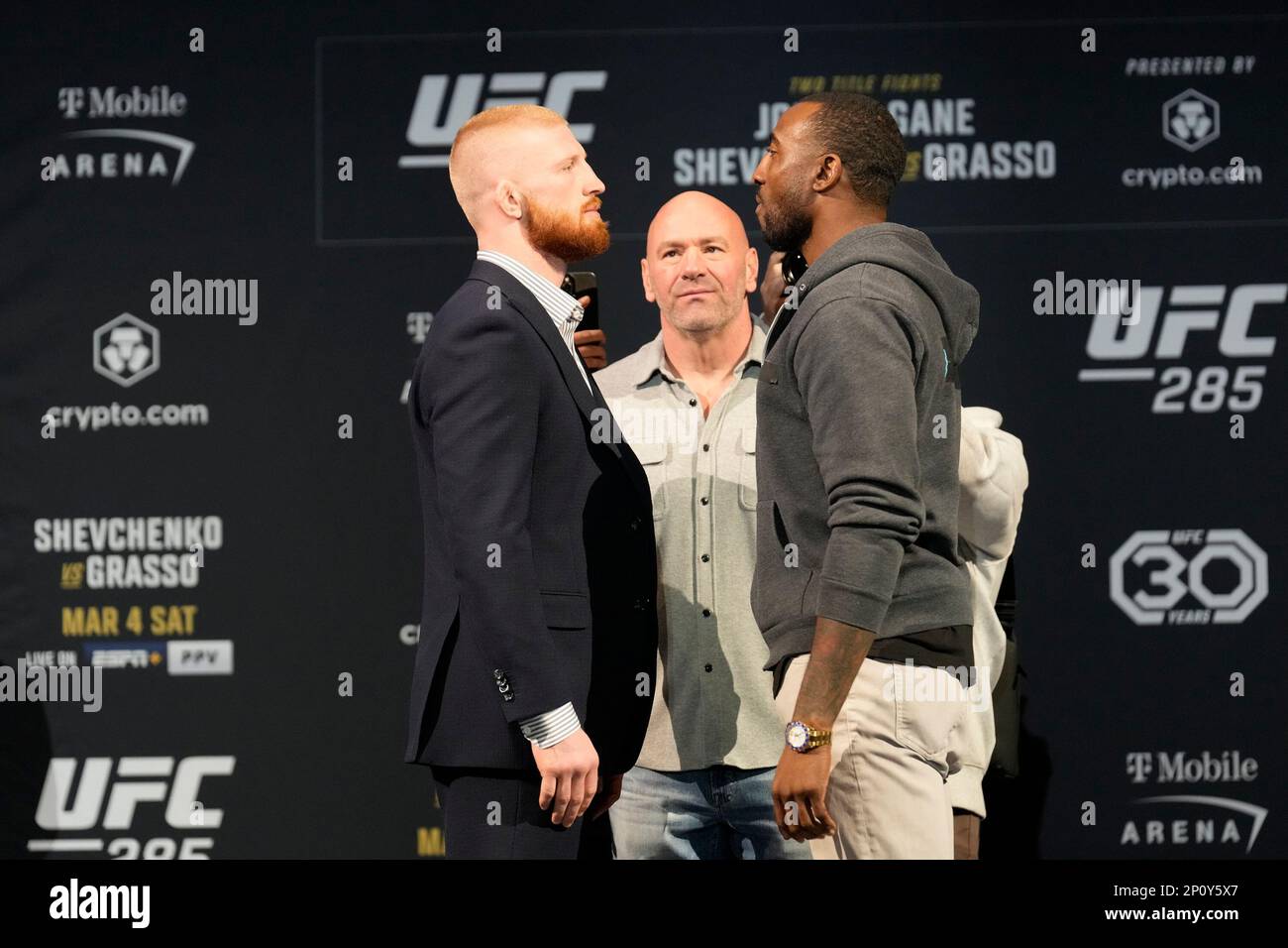 LAS VEGAS, NV March 2 (L) Bo Nickal and Jamie Pickett faceoff on