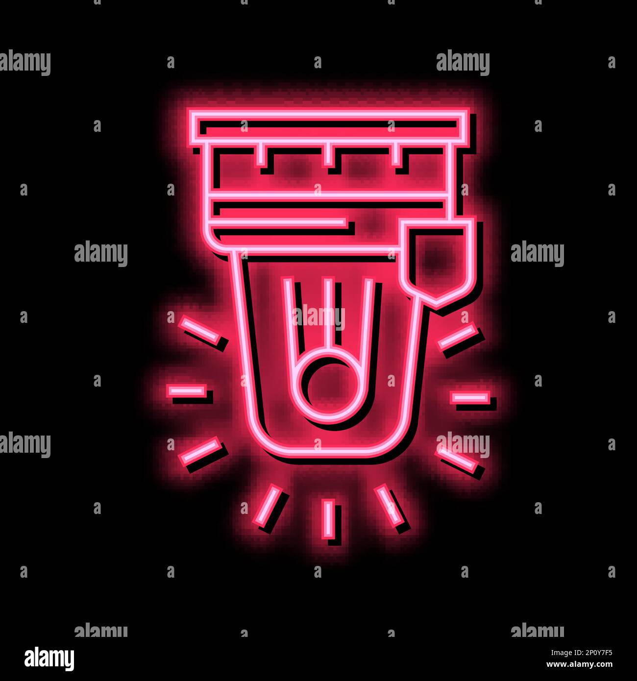 alarm signalization neon glow icon illustration Stock Vector Image ...