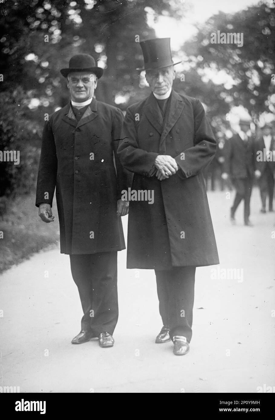 Monsignor William Thomas Russell, Pastor, St. Patrick's Church [Baltimore], left, with Cardinal James Gibbons, 1916. Stock Photo