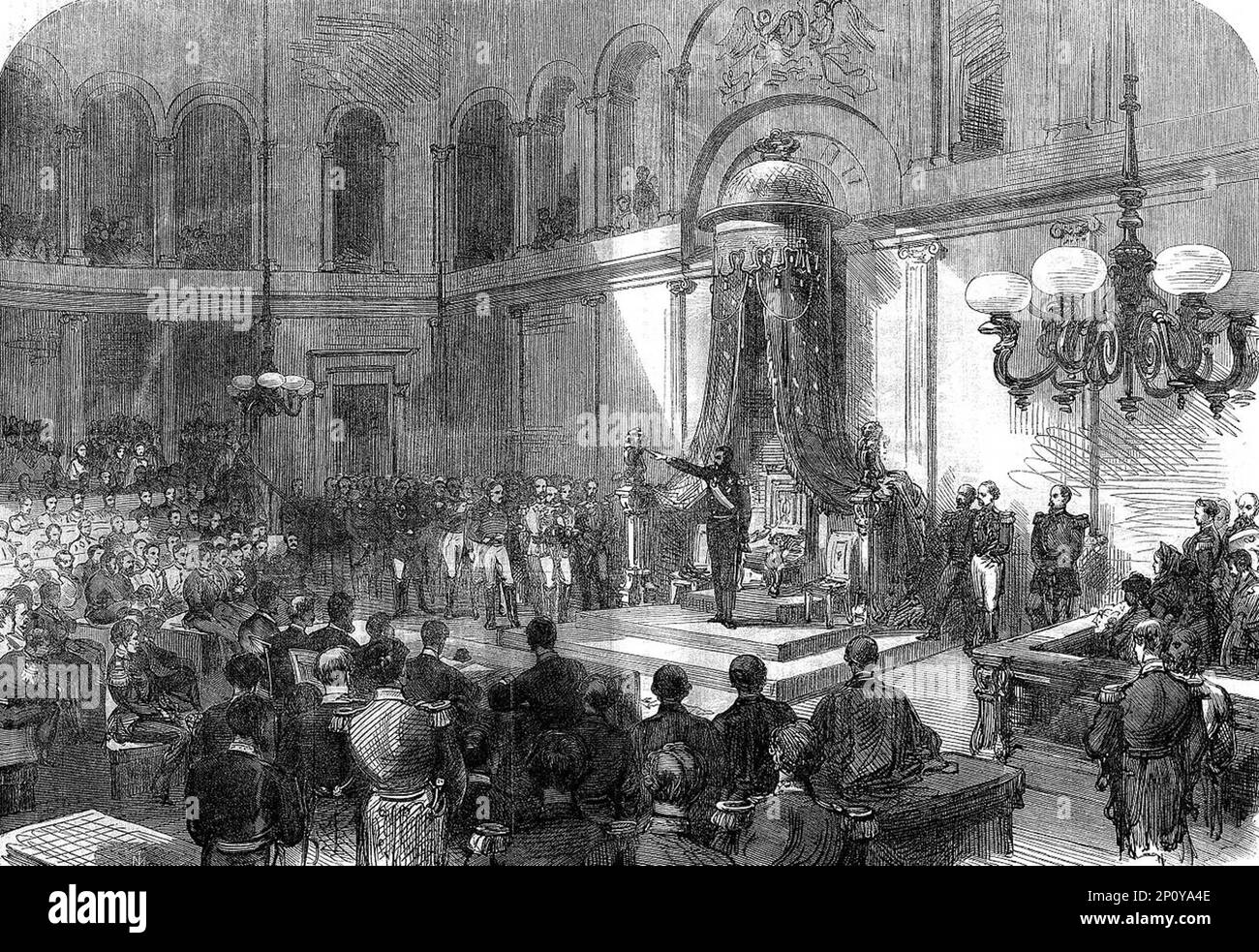Leopold II of Belgium takes the oath Stock Photo