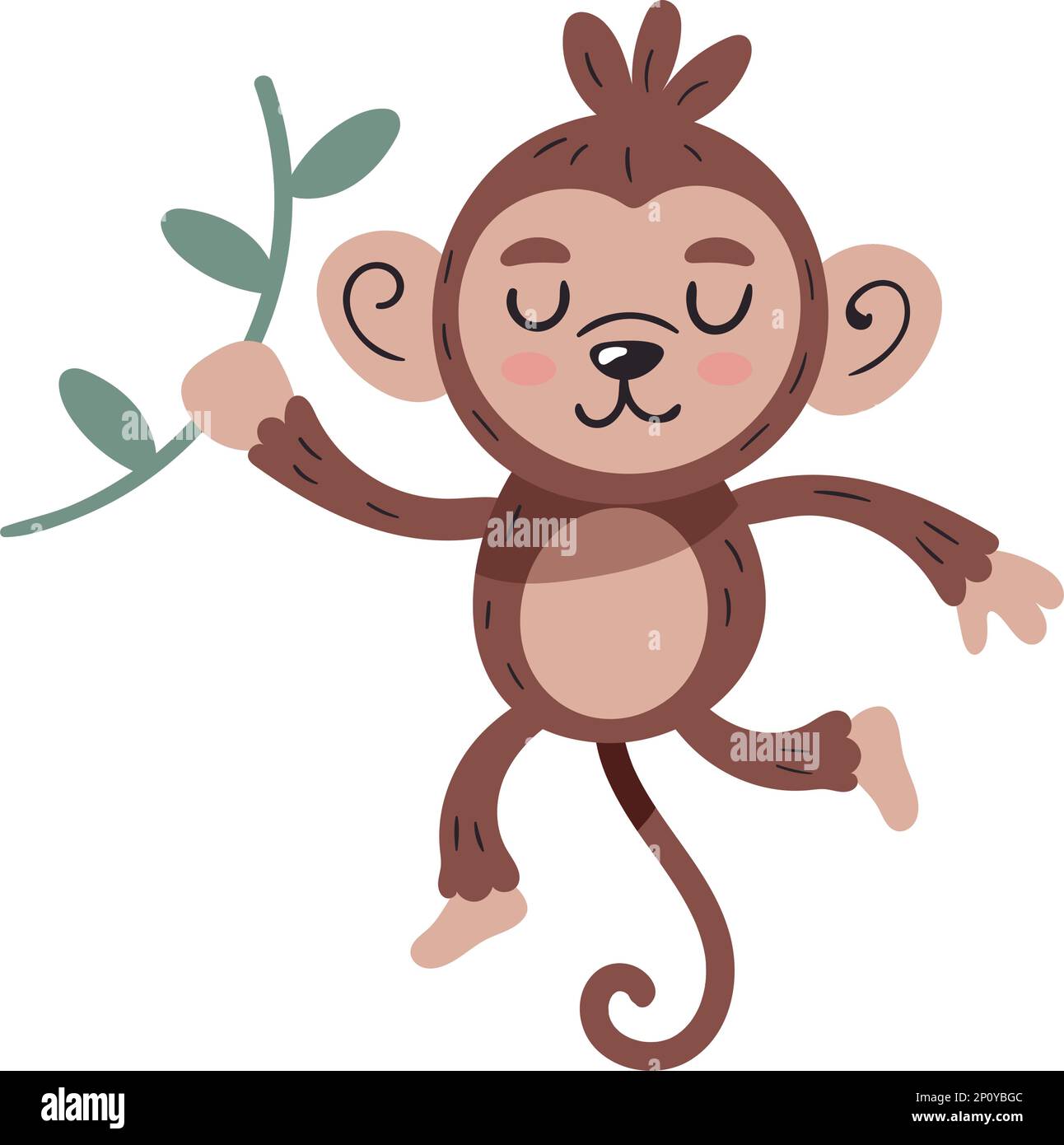 cute monkey animal Stock Vector Image & Art - Alamy