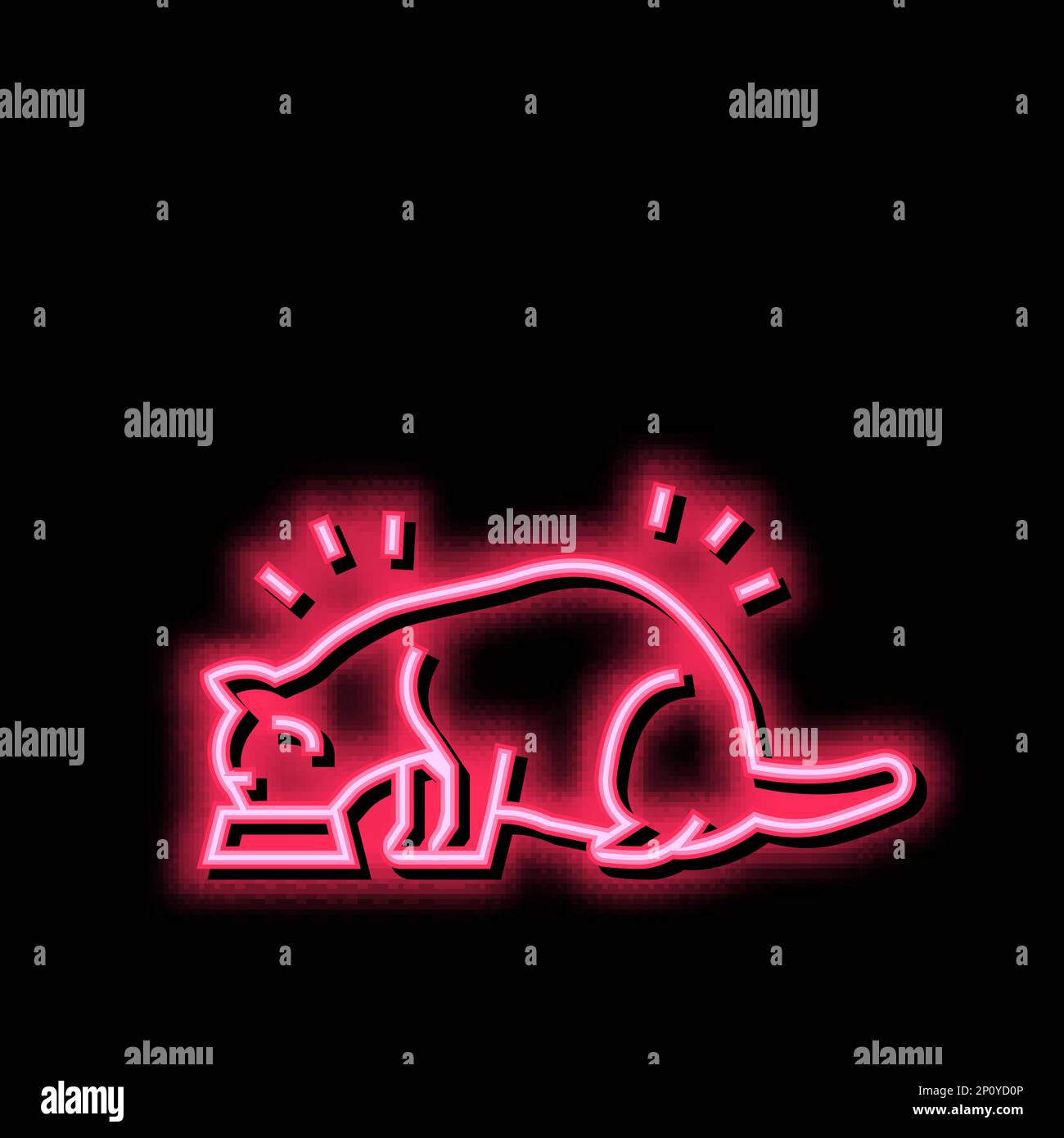 cat-eating-food-neon-glow-icon-illustration-stock-vector-image-art