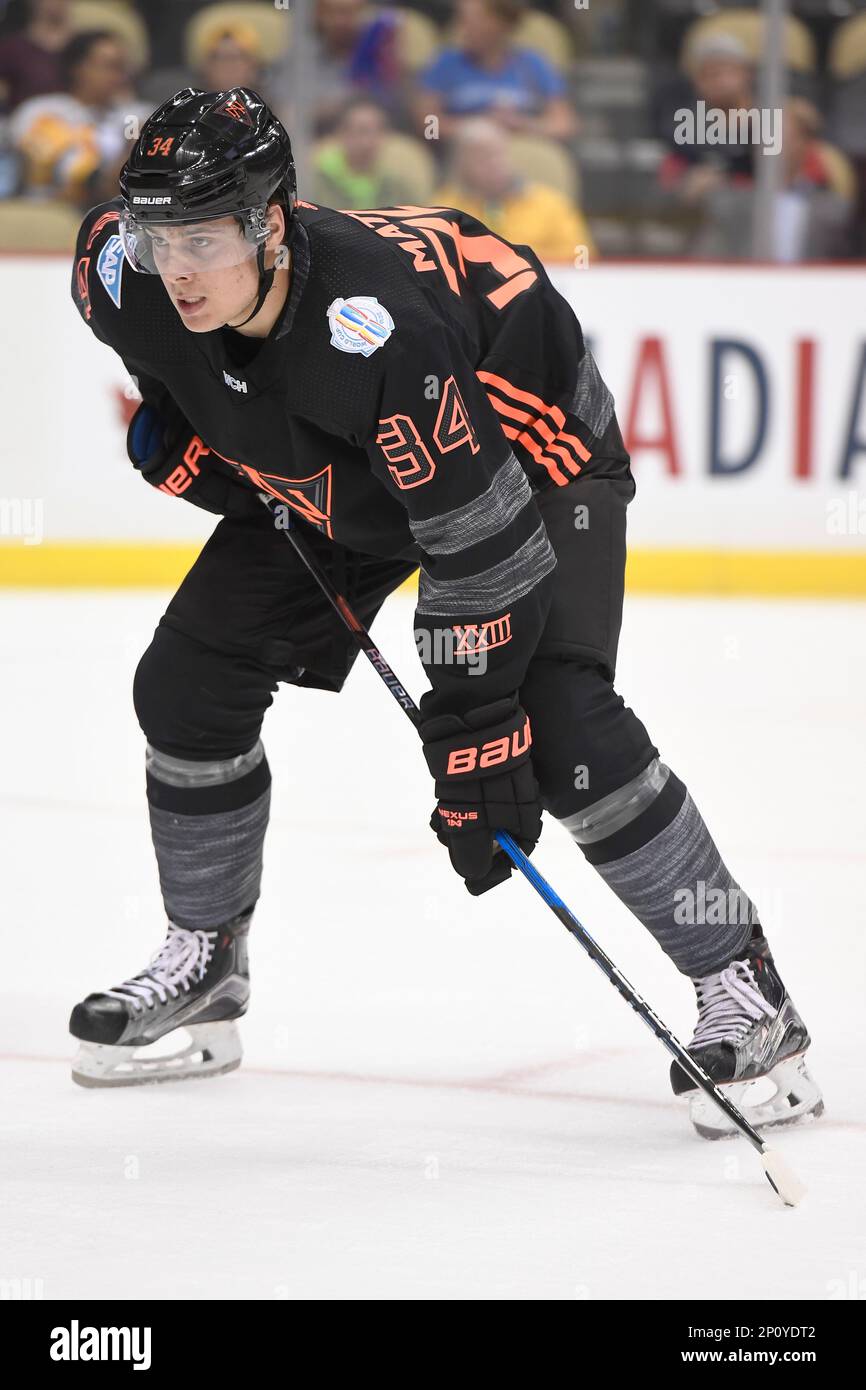 Team North America forward Auston Matthews skates during the