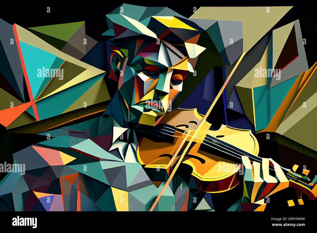 AfroAmerican male jazz musician violinist playing a violin or viola in