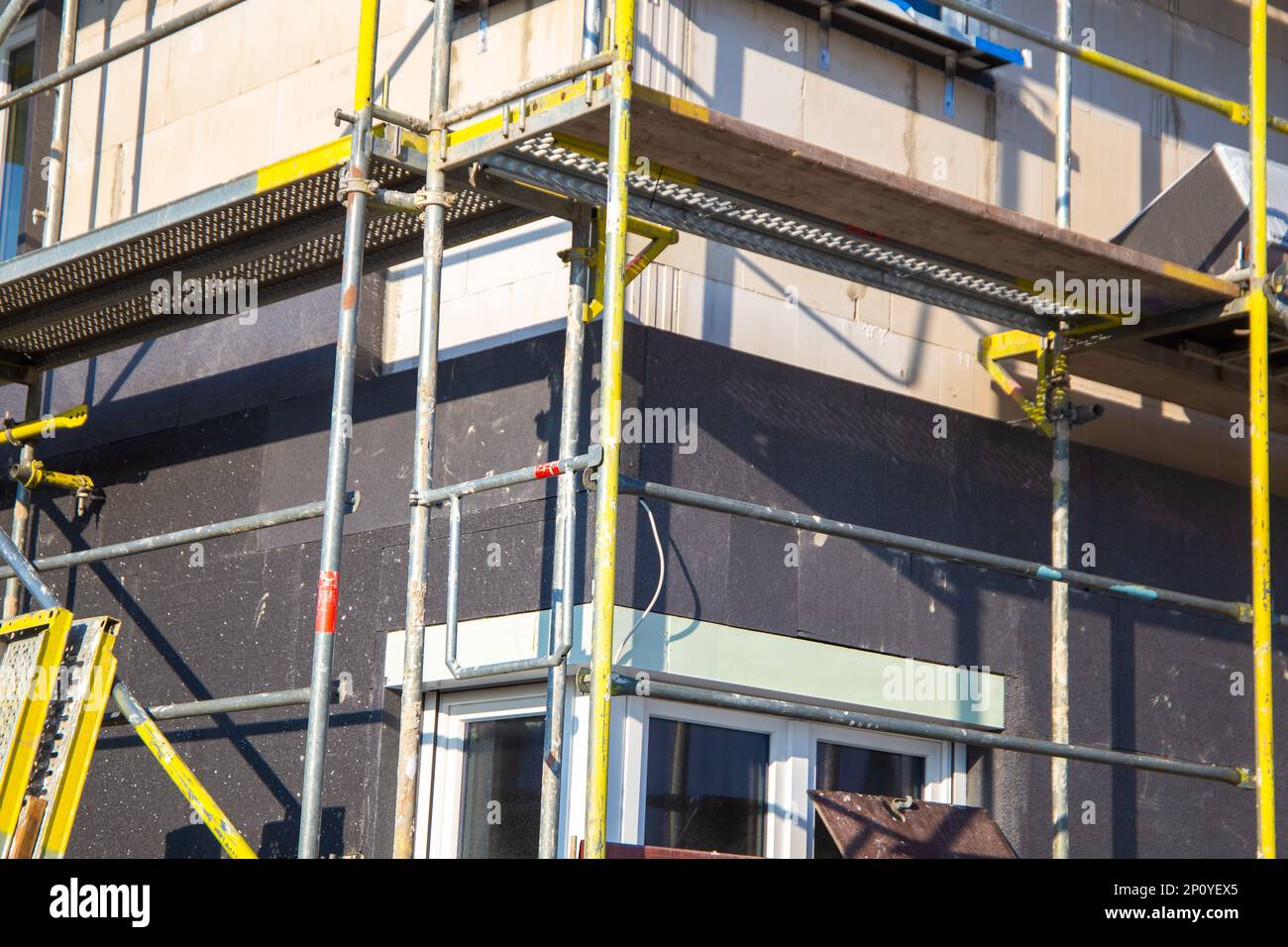 Thermal insulation of a house facade Stock Photo - Alamy