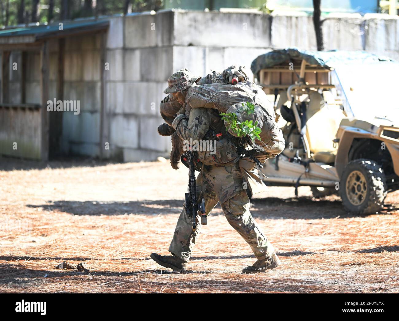 A Soldier assigned to the U.S. Army John F. Kennedy Special Warfare