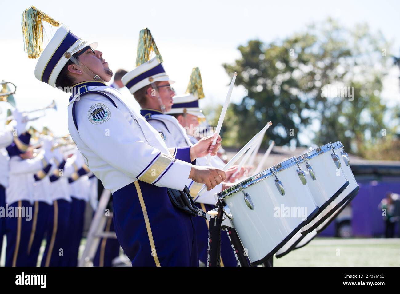 September 10, 2016 The University of Washington marching band performs