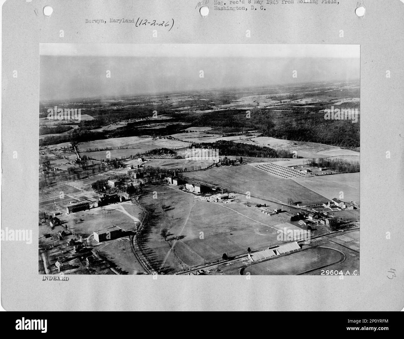 Maryland Berwyn through Brooklyn, Aerial Photograph Stock Photo Alamy