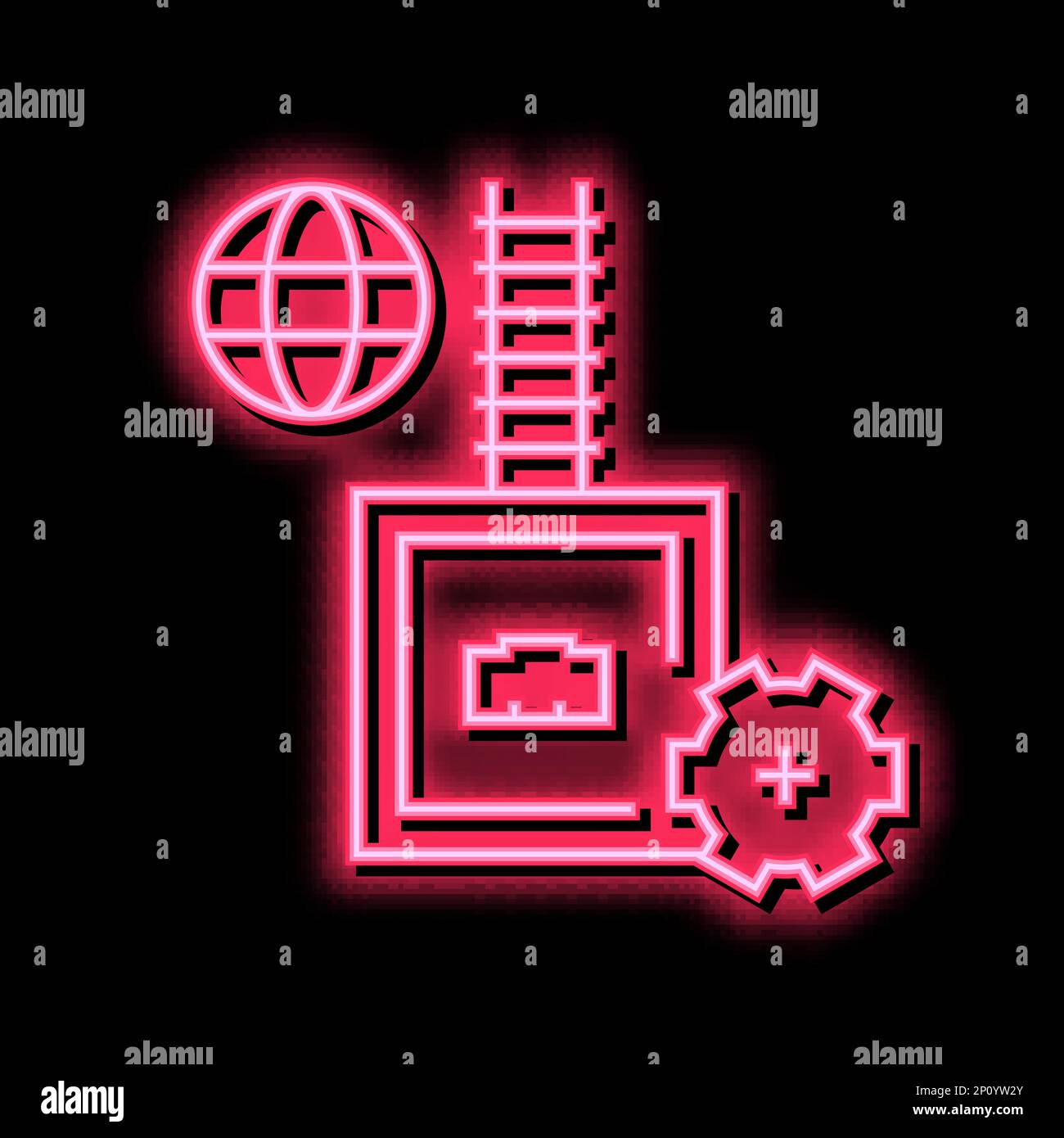 electrical fuse neon glow icon illustration Stock Vector Image & Art ...