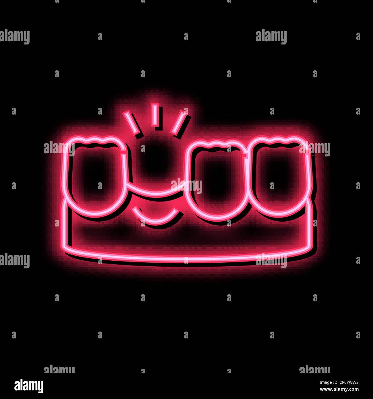lost tooth neon glow icon illustration Stock Vector Image & Art - Alamy