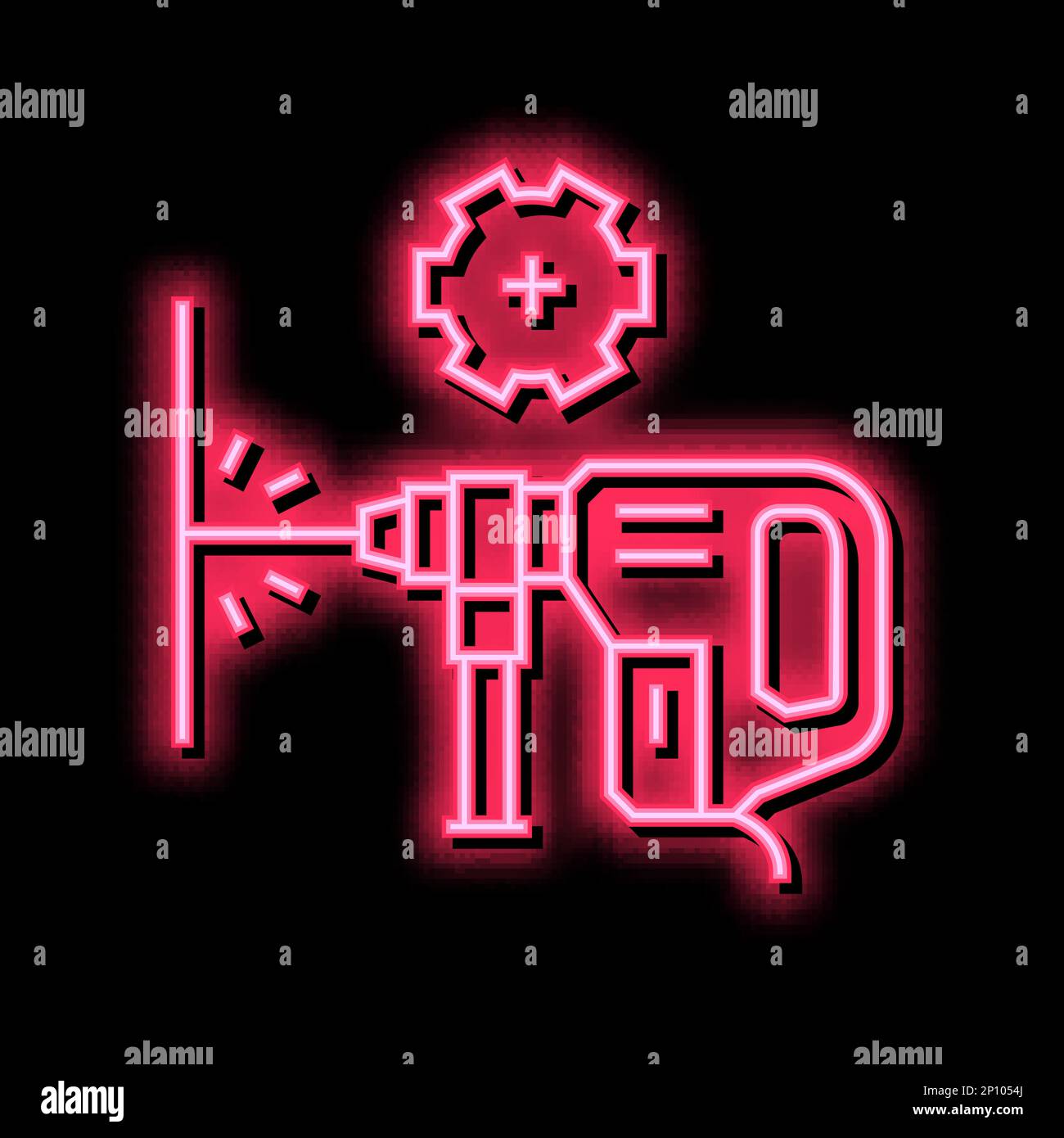 wall chipping neon glow icon illustration Stock Vector Image & Art - Alamy