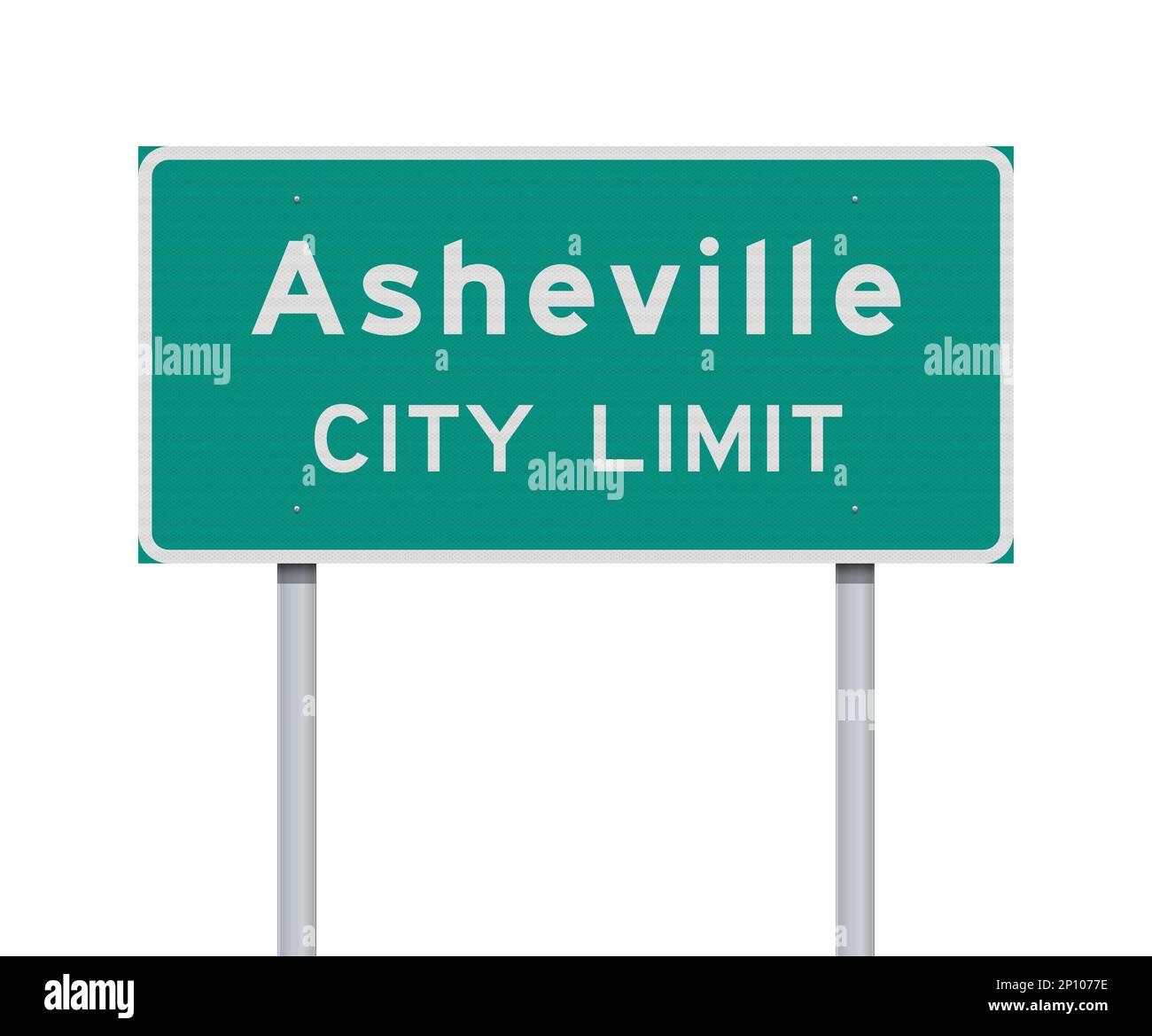 Vector illustration of the Asheville (North Carolina) City Limit green