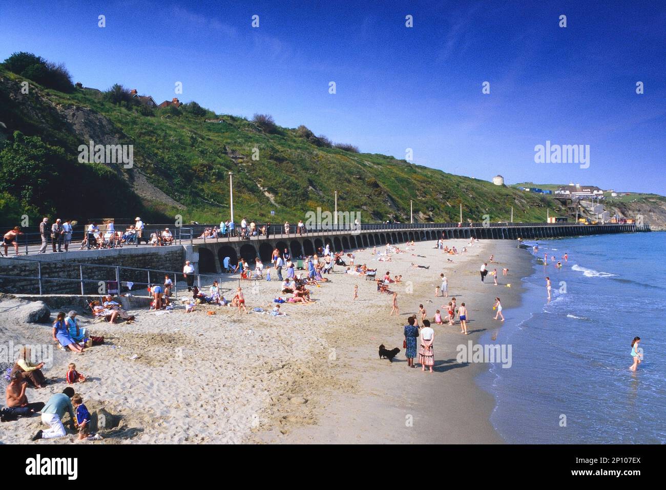 East Beach, Folkestone, Kent, UK Circa 1980's Stock Photo Alamy