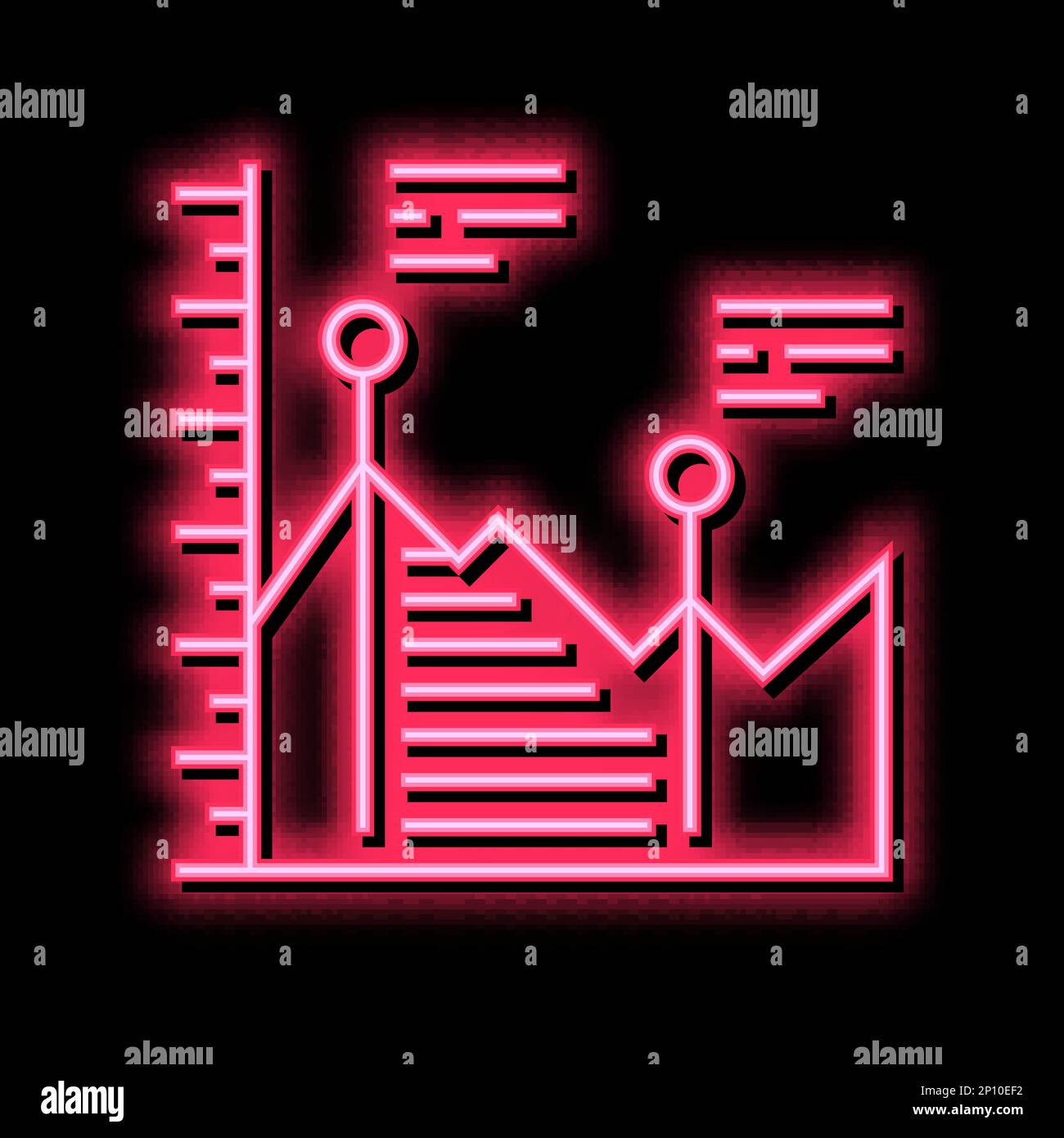 analyzing infographic neon glow icon illustration Stock Vector Image ...