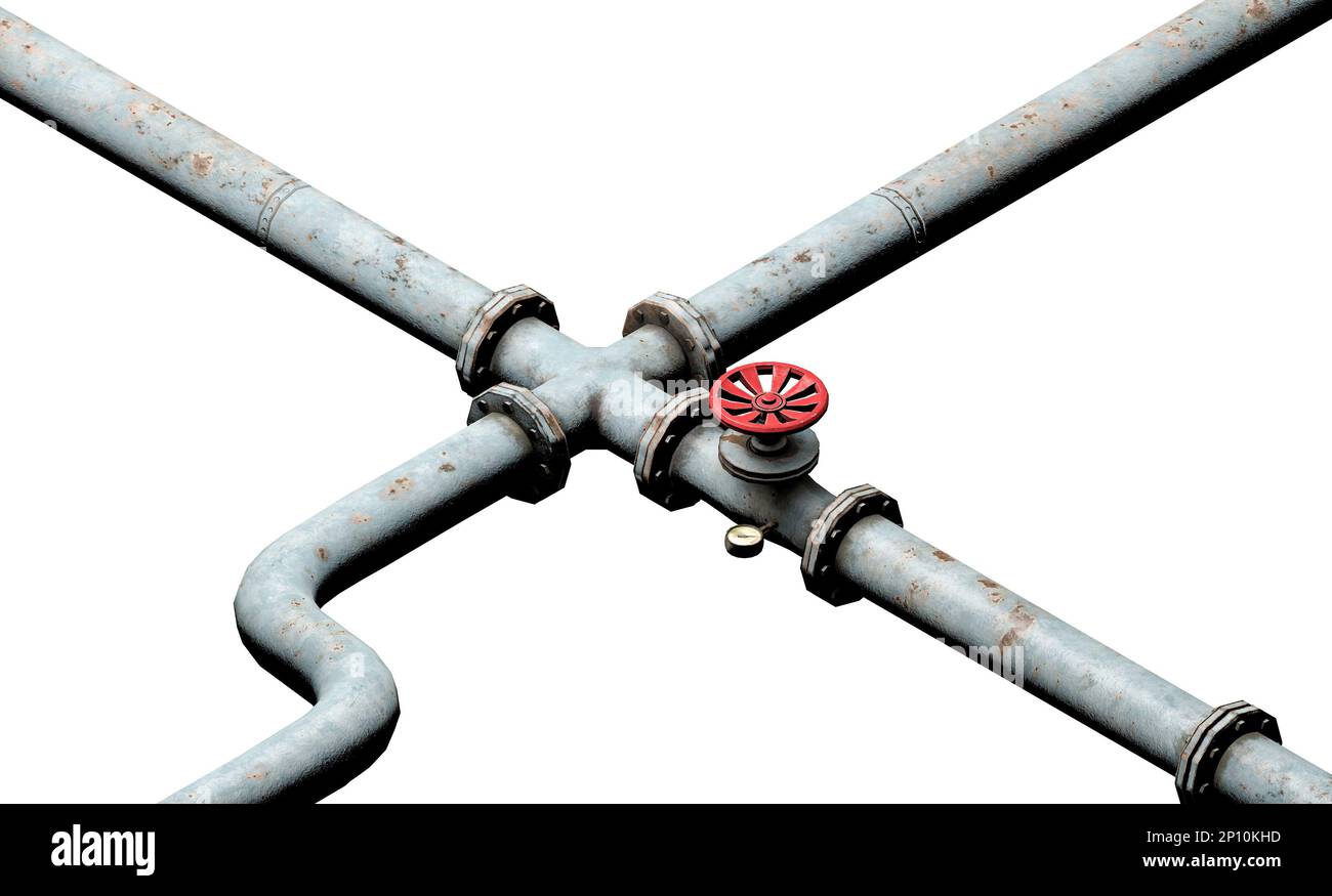 Plumbing pipes for gas supply, pipe parts with knob to control gas flow