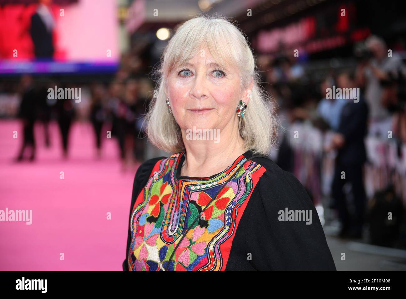 Actress Gemma Jones poses for photographers upon arrival at the World
