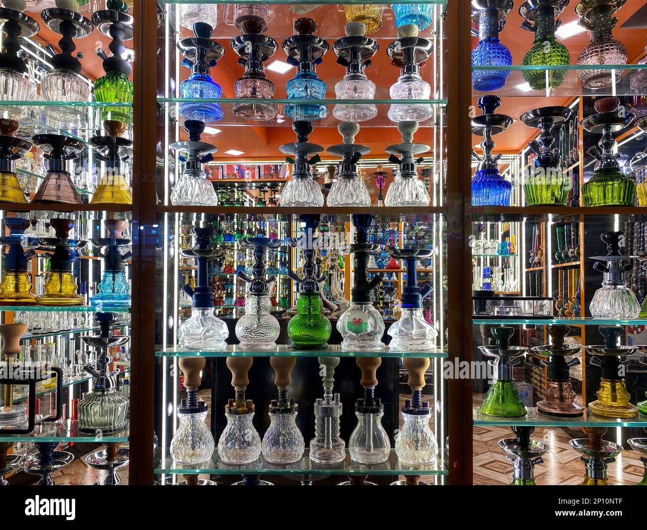 Candolim, Goa, India January 2023 A shop selling colorful jars of