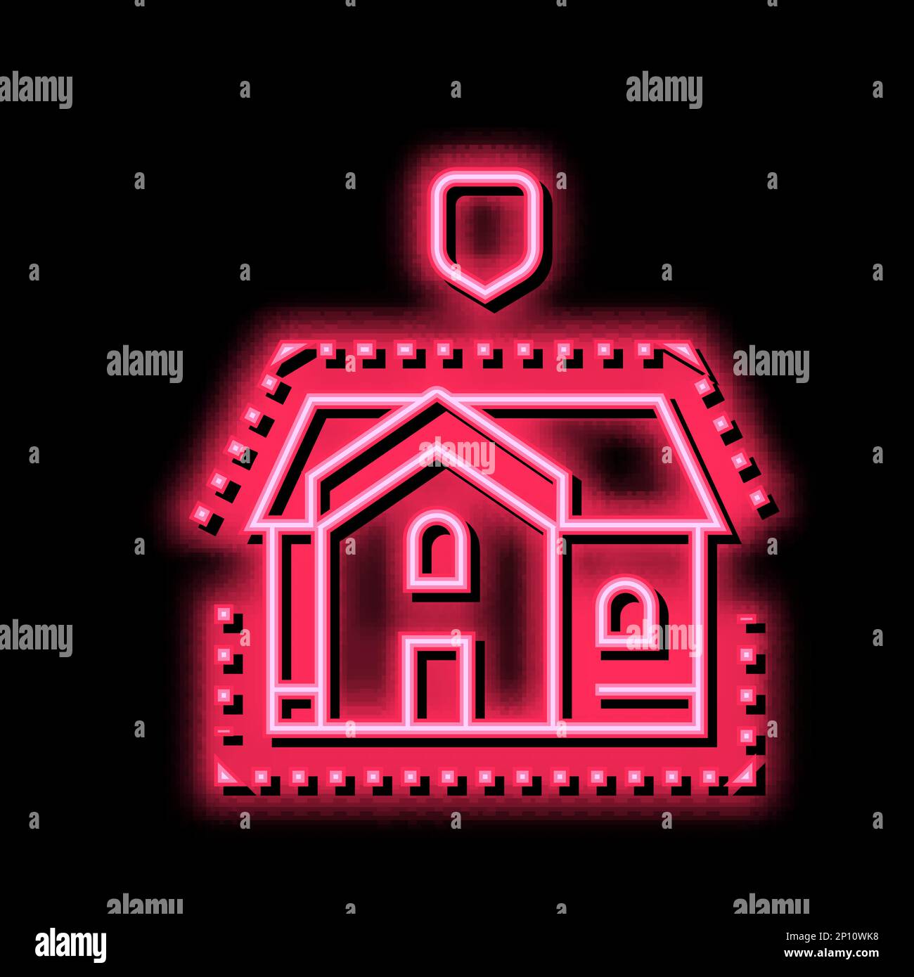 house insulation neon glow icon illustration Stock Vector Image & Art ...