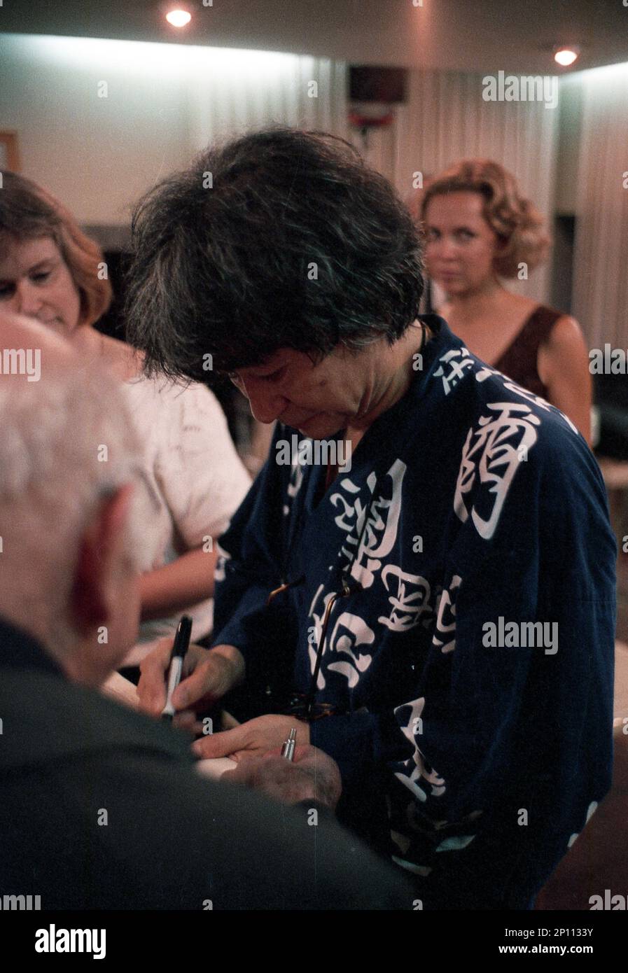 Japanese conductor Seiji Ozawa during a rehearsal with the Boston Symphony Orchestra at the Buenos Aires Teatro Colón, Argentina, October 22nd, 1992 Stock Photo