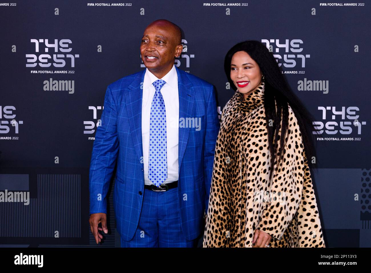 Paris France February 27 Patrice Motsepe President Of CAF And His Paris France February 27 Patrice Motsepe President Of CAF And His