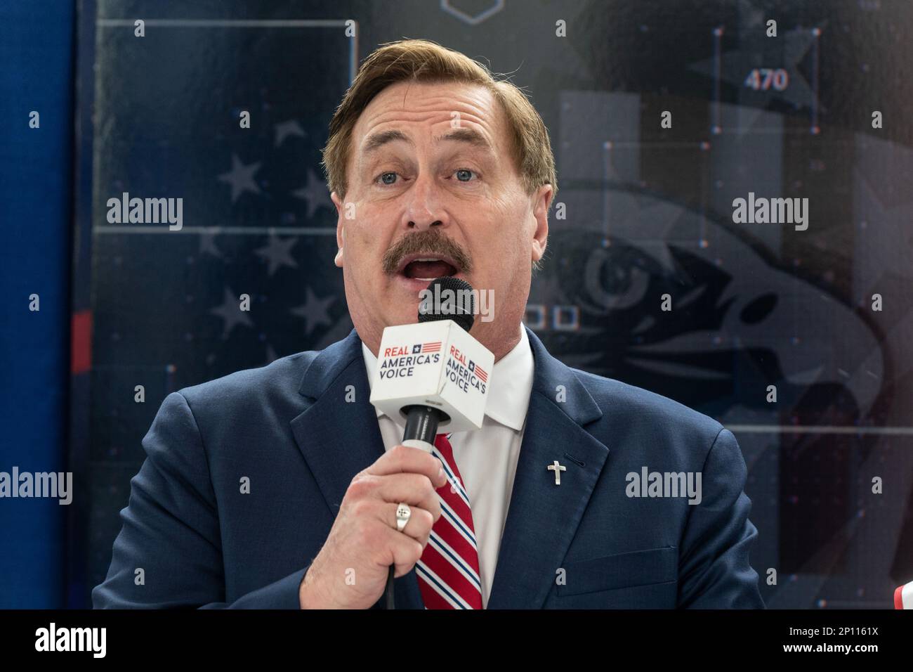 Mike Lindell, CEO of My Pillow broadcasts from the 1st day of CPAC