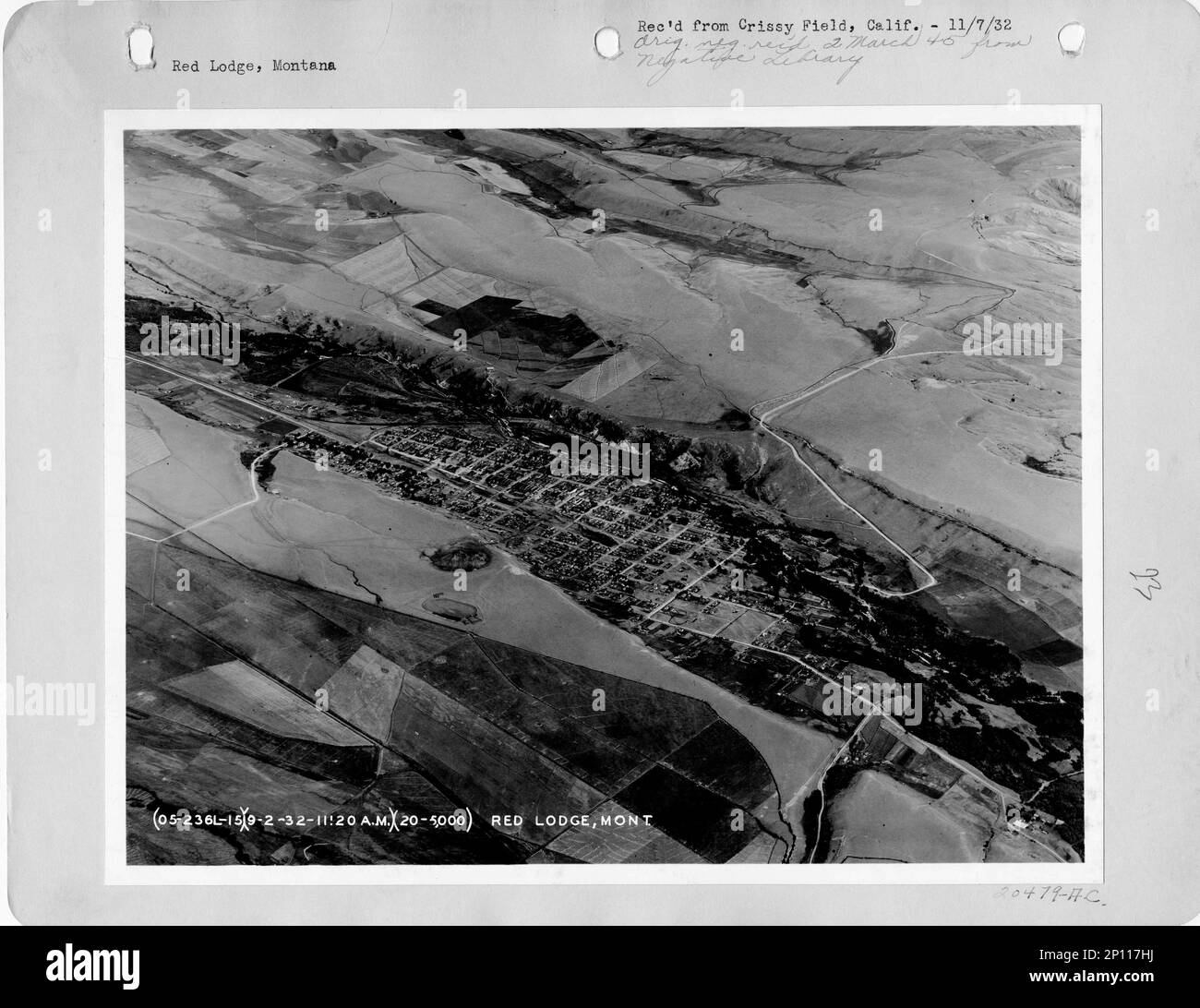 Montana - Red Lodge through Twin Lakes, Aerial Photograph Stock Photo
