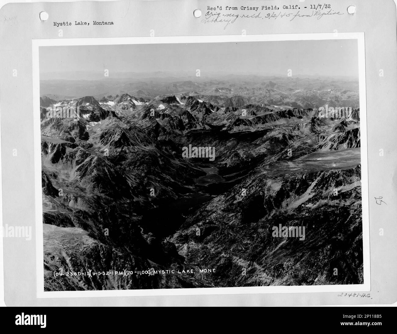 Montana - Red Lodge through Twin Lakes, Aerial Photograph Stock Photo