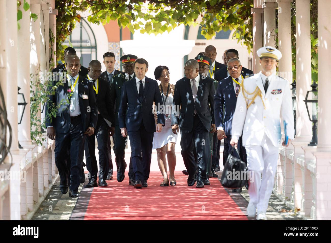 Luanda, Angola. 03rd Mar, 2023. French President Emmanuel Macron and