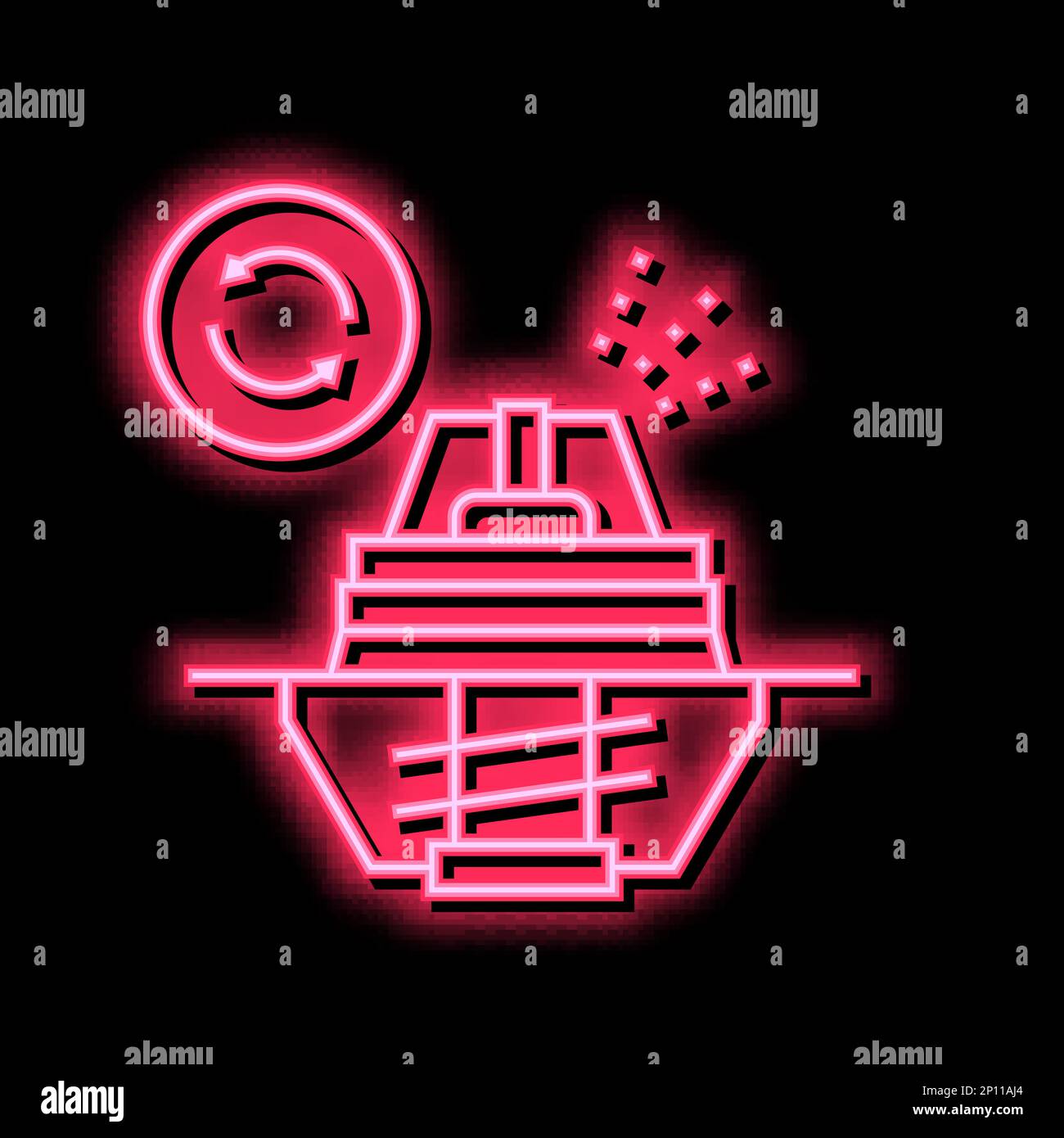 thermostat replacement neon glow icon illustration Stock Vector Image ...