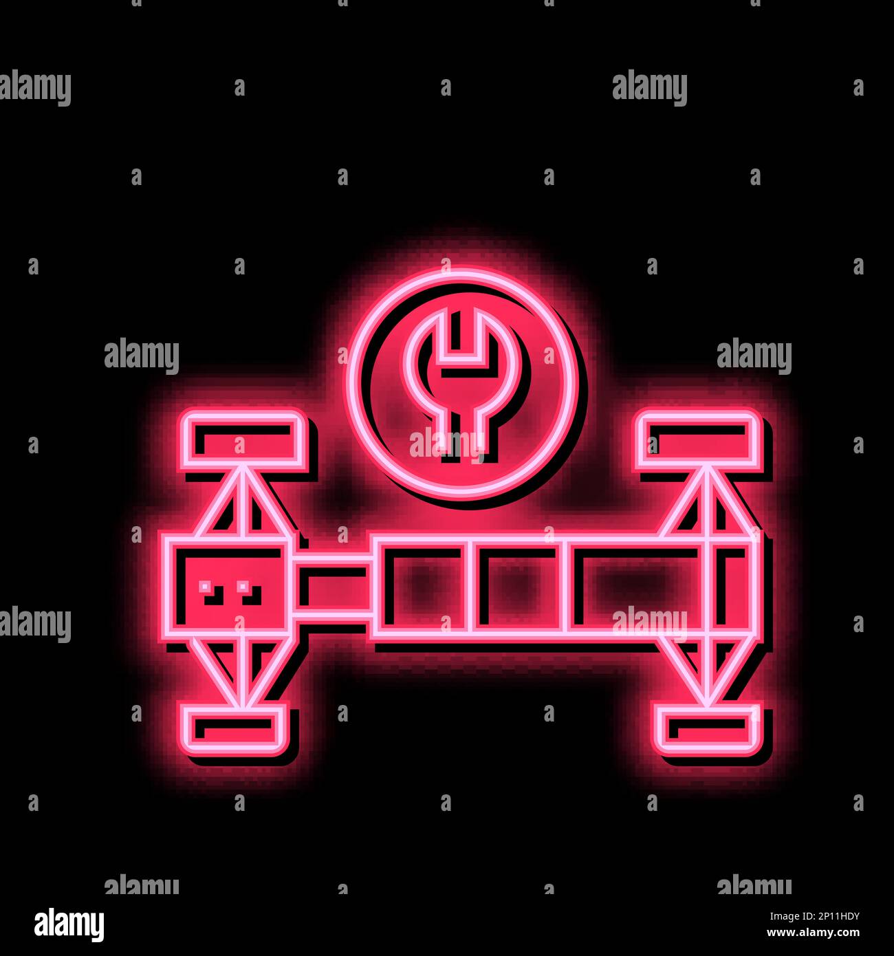 suspencion repair neon glow icon illustration Stock Vector Image & Art ...