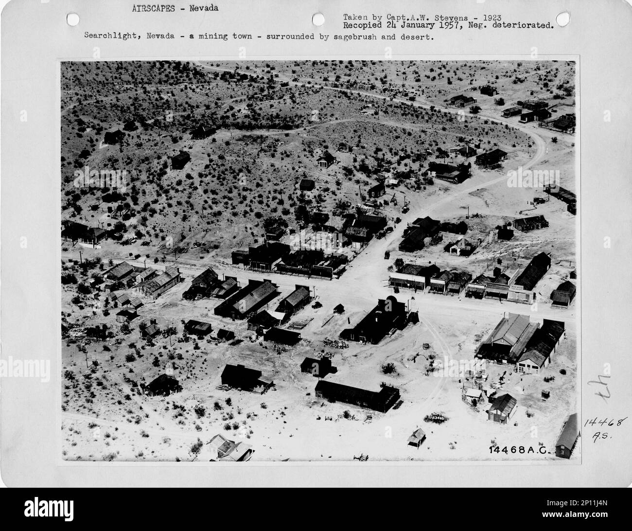 Nevada Searchlight, Aerial Photograph Stock Photo Alamy