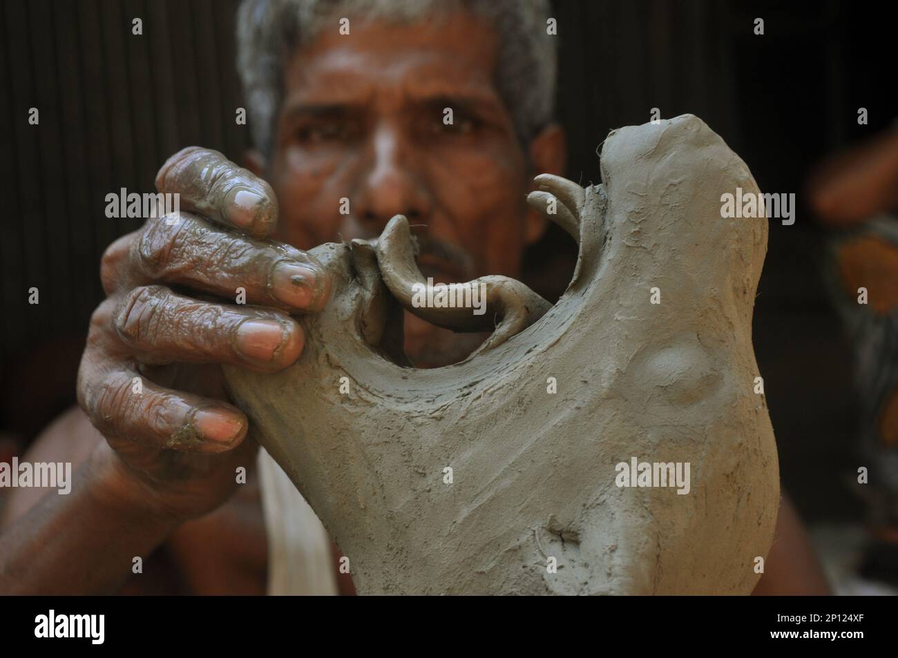 Pictures of the rural side temporary barber shop and soiled made