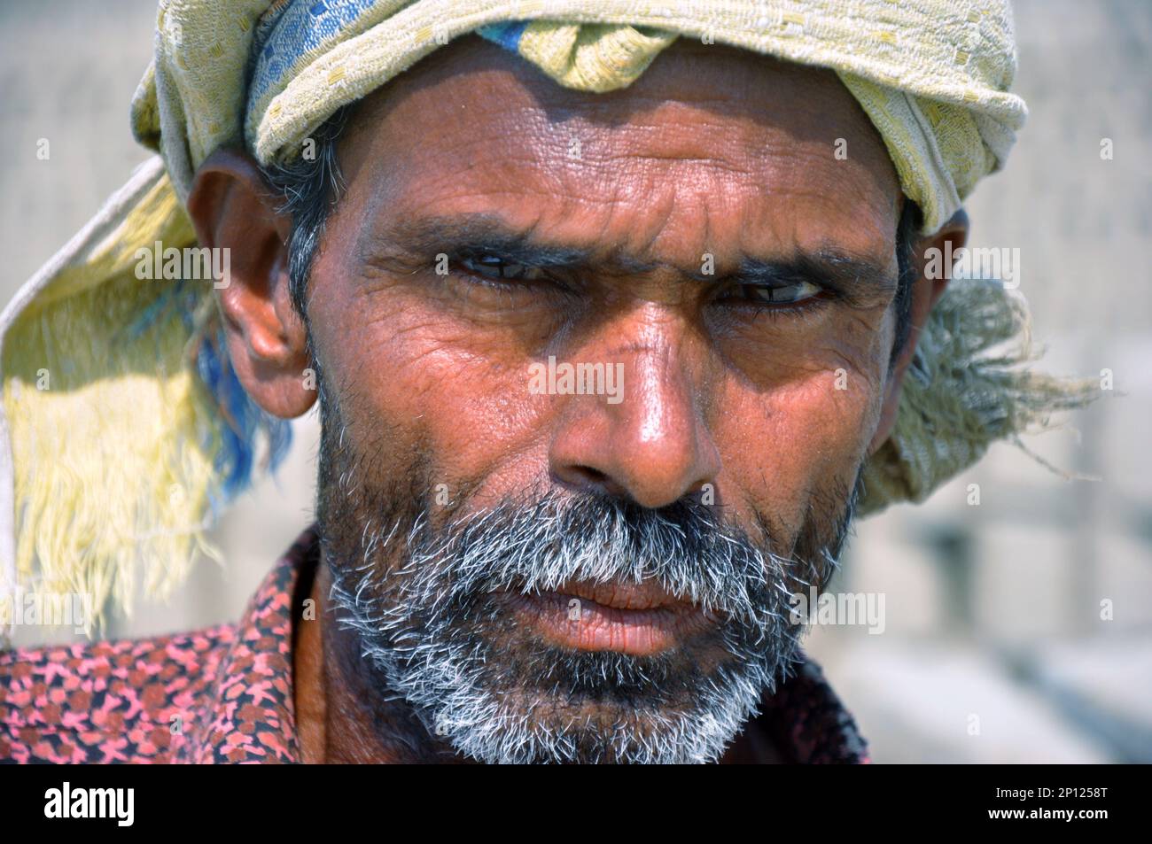 Pictures of the rural side temporary barber shop and soiled made sculptures and bricks in Bangladesh. Stock Photo