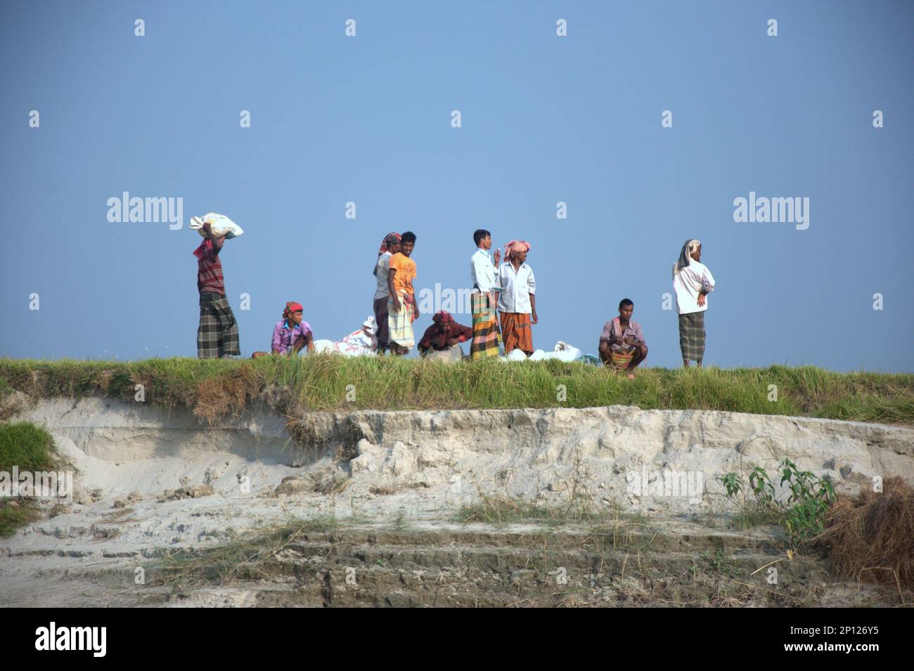 Picture of refugee people in Bangladesh. Stock Photo