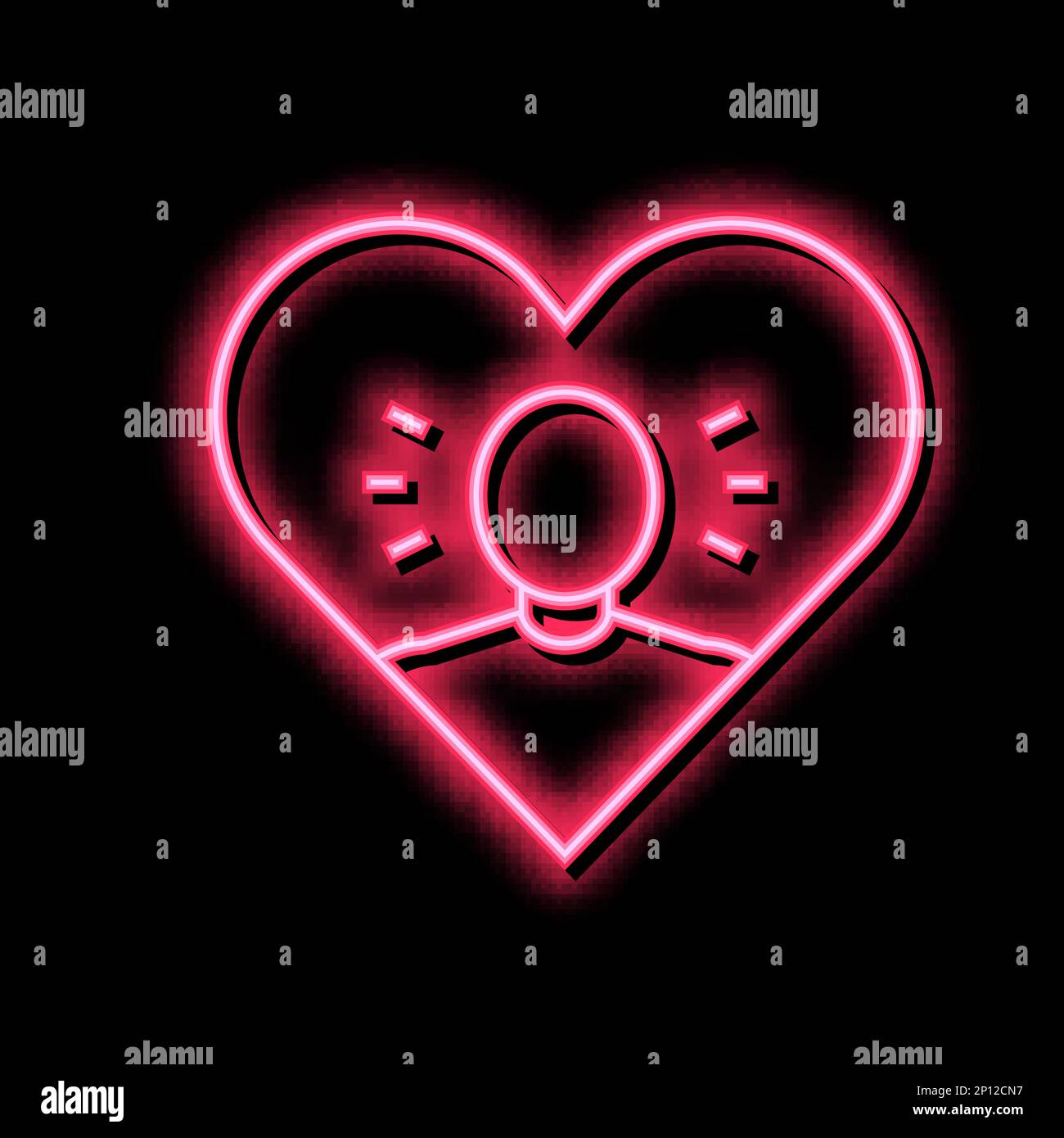 narcissism psychological problems neon glow icon illustration Stock ...