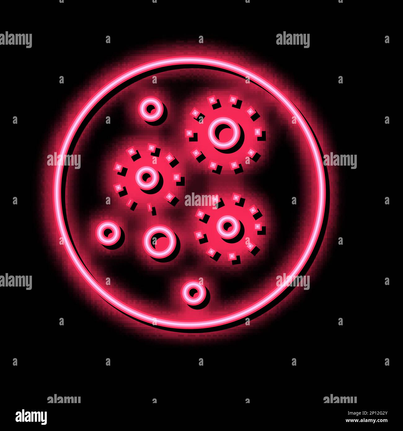 acne skin disease neon glow icon illustration Stock Vector Image & Art ...