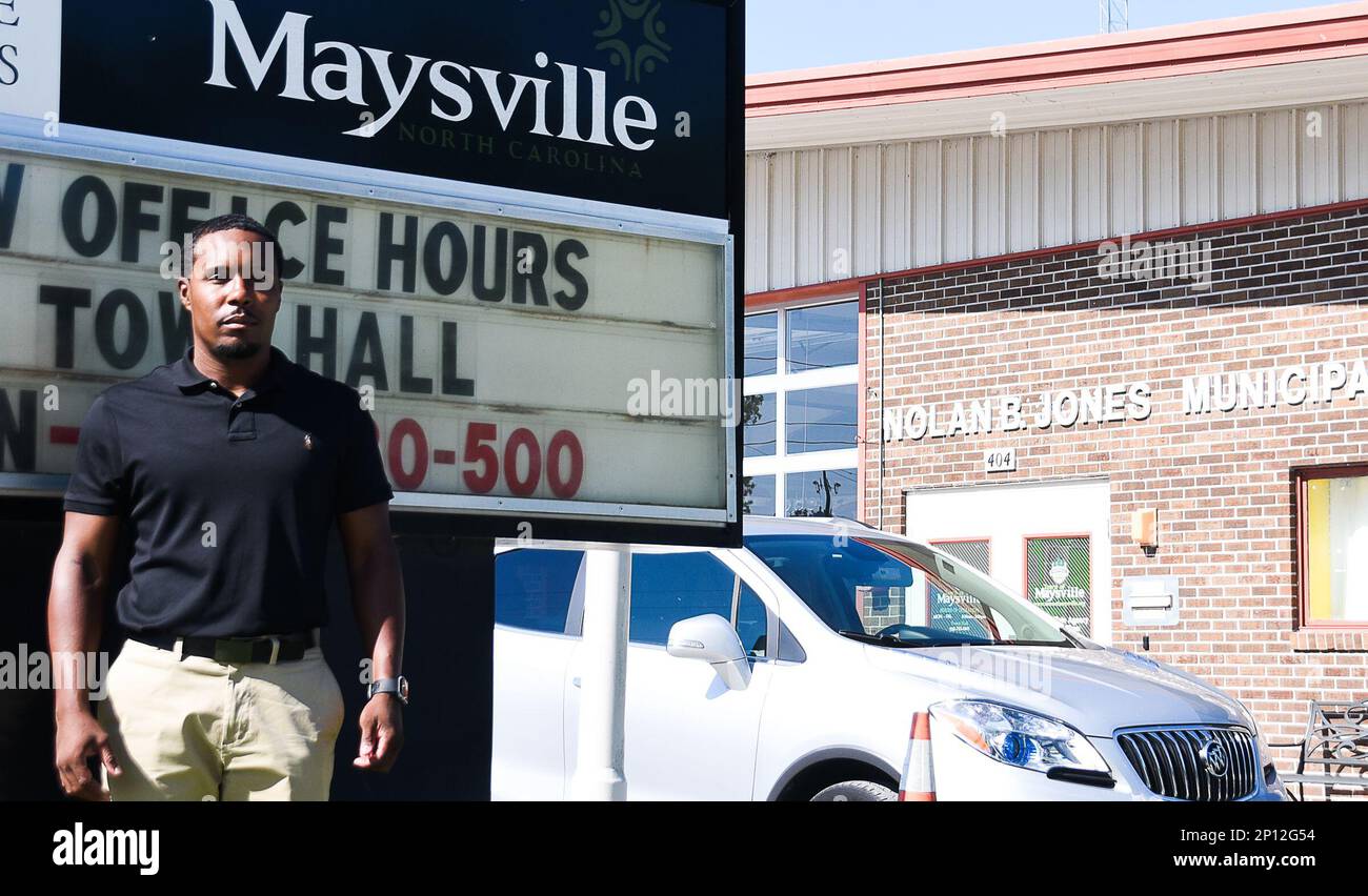 Maysville’s new Town Manger Schumata Brown poses outside of the