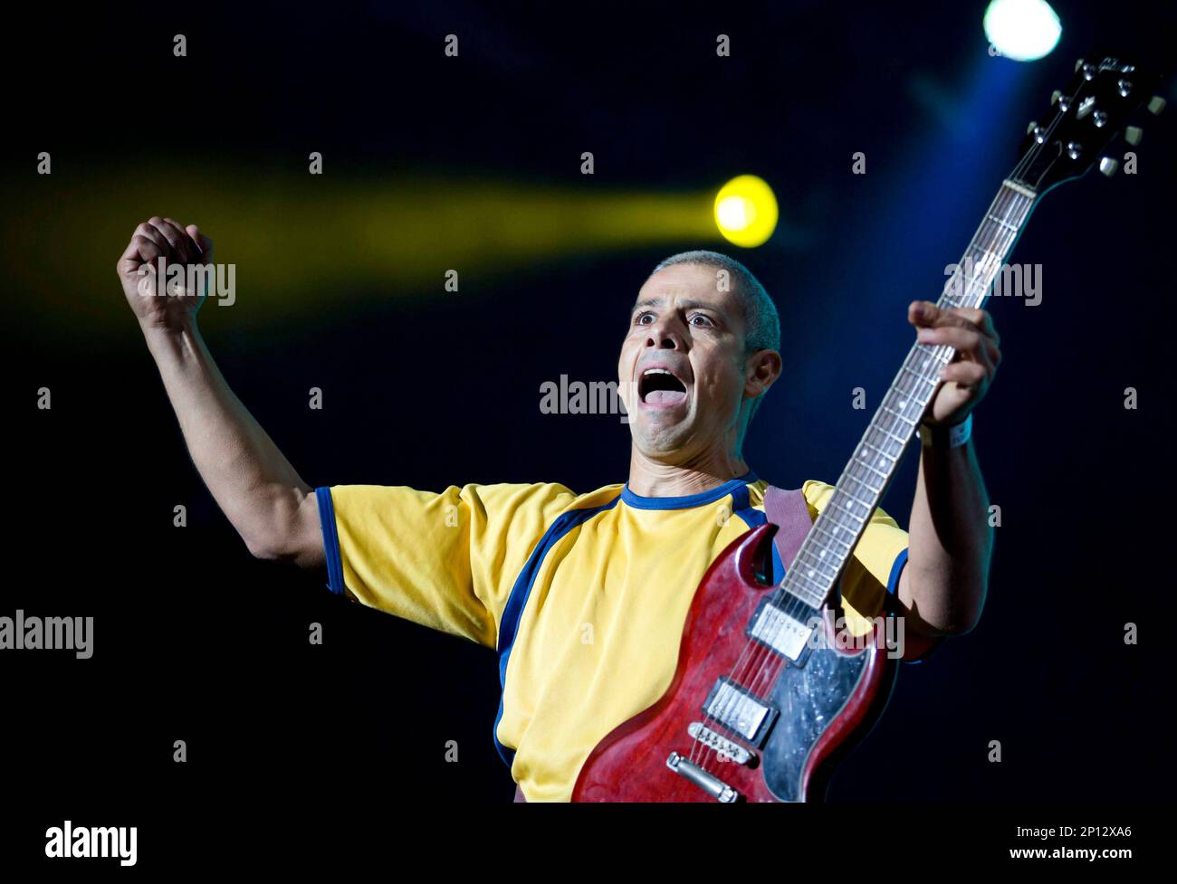 French guitarist Madjid Fahem performs on stage during French guitarist Madjid Fahem performs on stage during