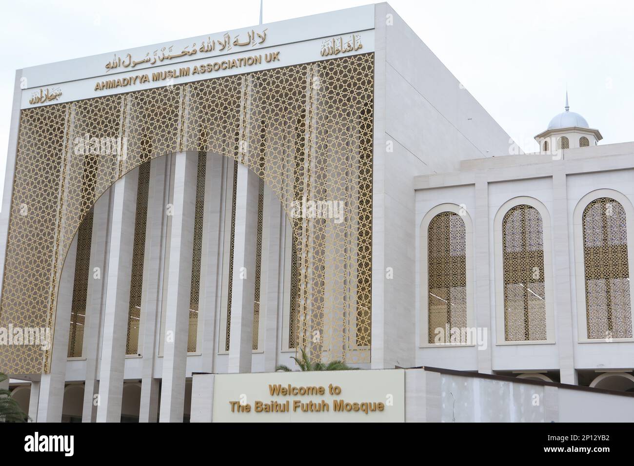 London, UK, 3rd March, 2023. A general view of the Baitul Futuh Mosque