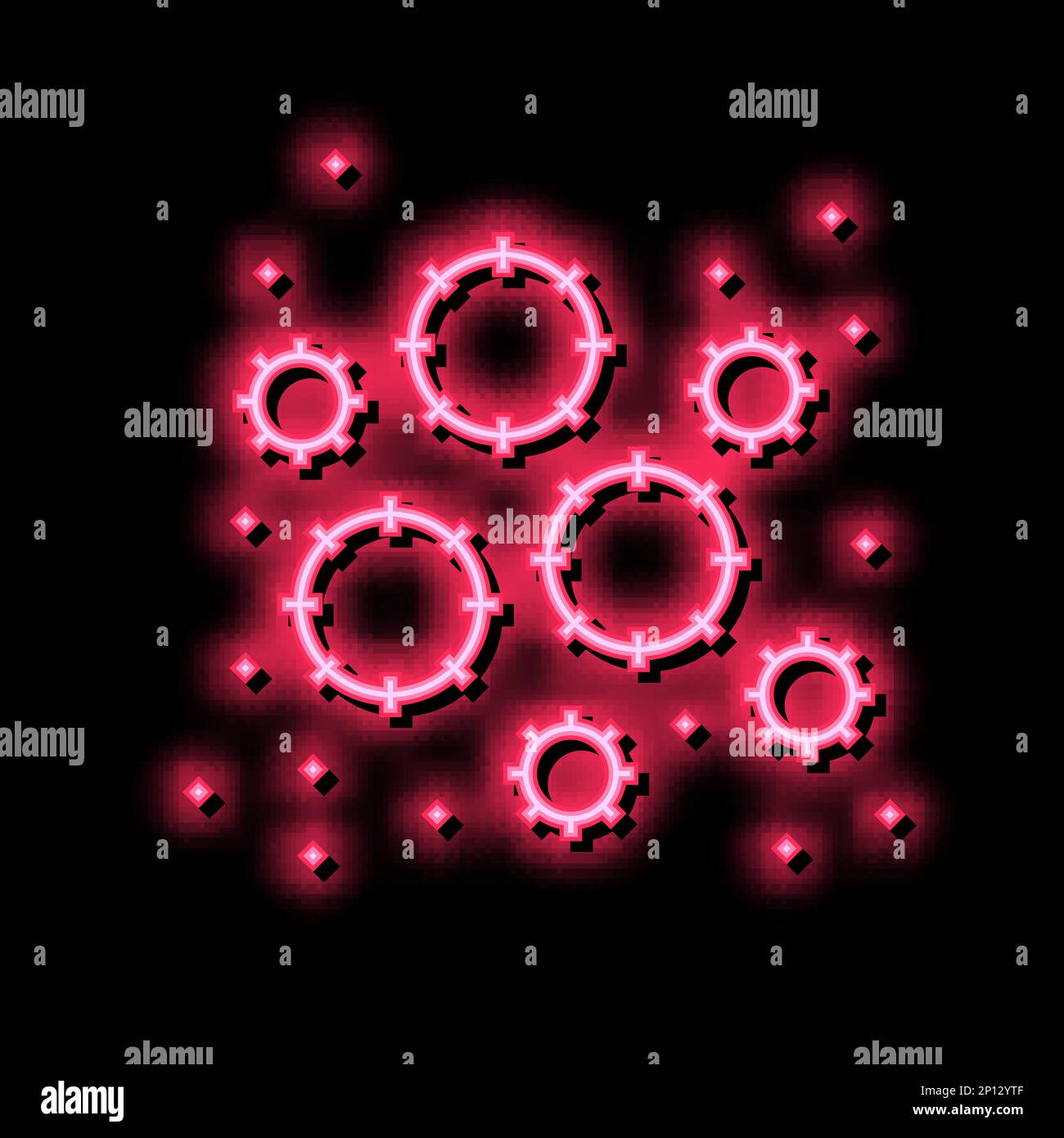 virus disease neon glow icon illustration Stock Vector Image & Art - Alamy