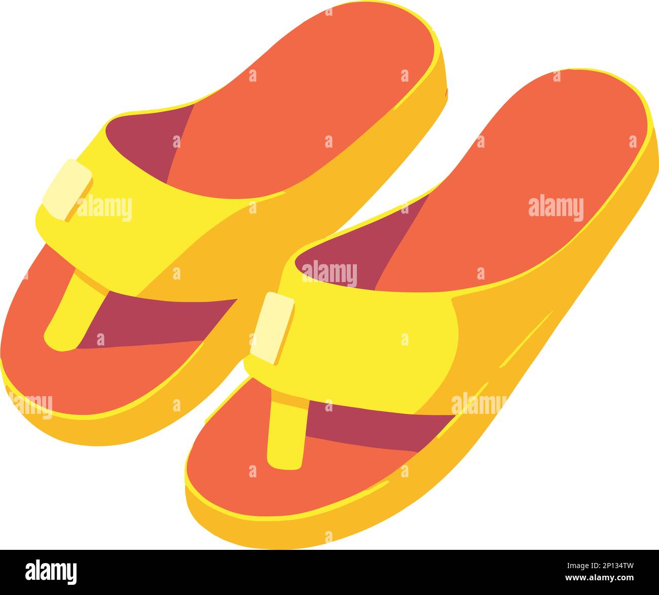 yellow flip flops Stock Vector Image & Art - Alamy