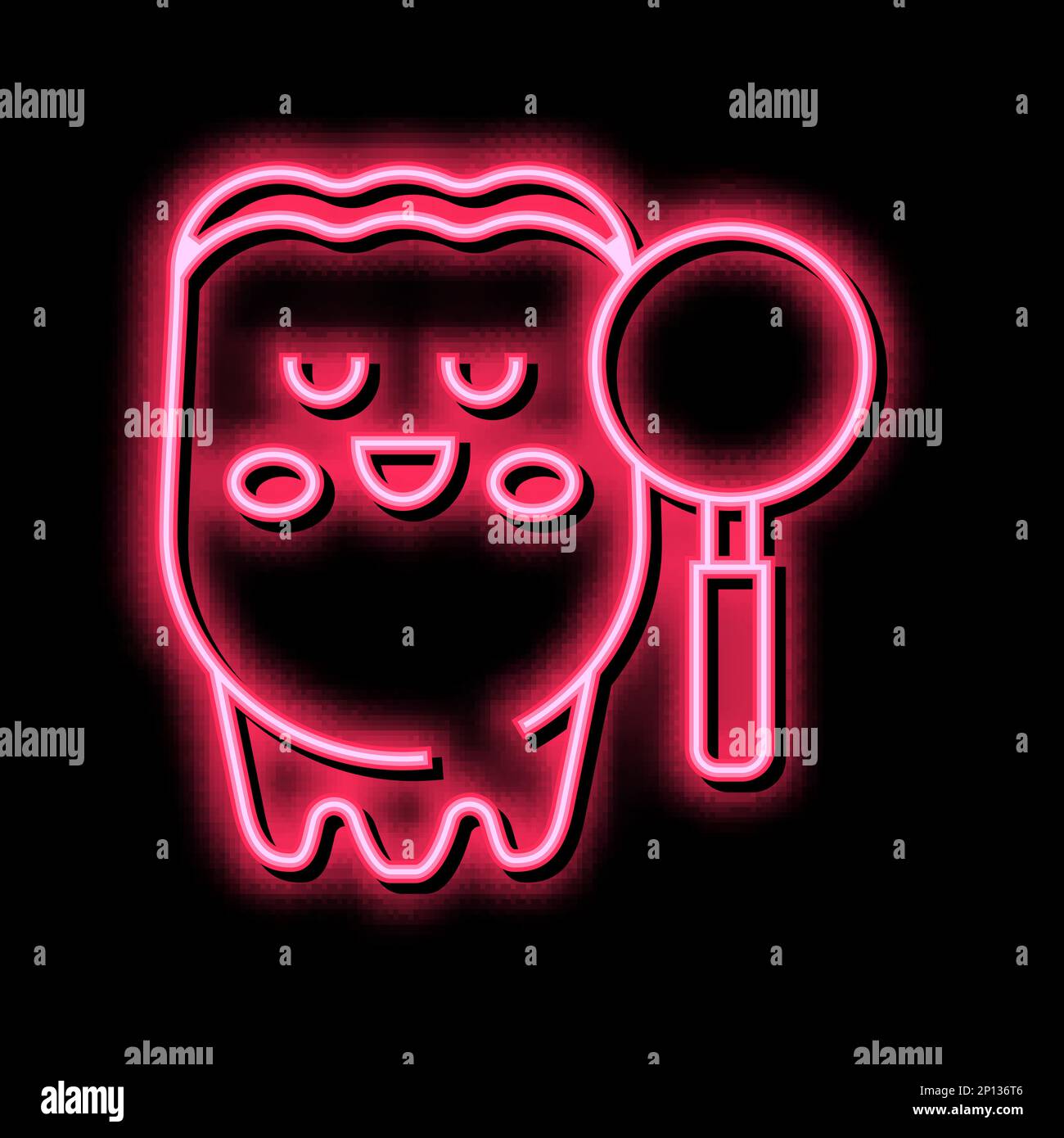 tooth research neon glow icon illustration Stock Vector Image & Art - Alamy