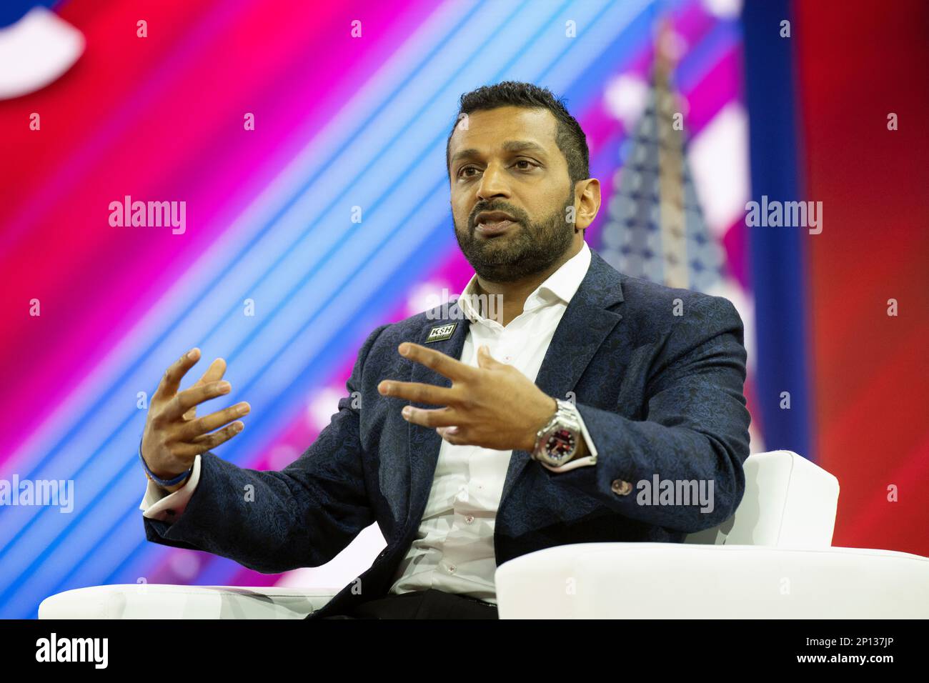 National Harbor, Maryland, USA. 3rd Mar, 2023. Kash Patel, former