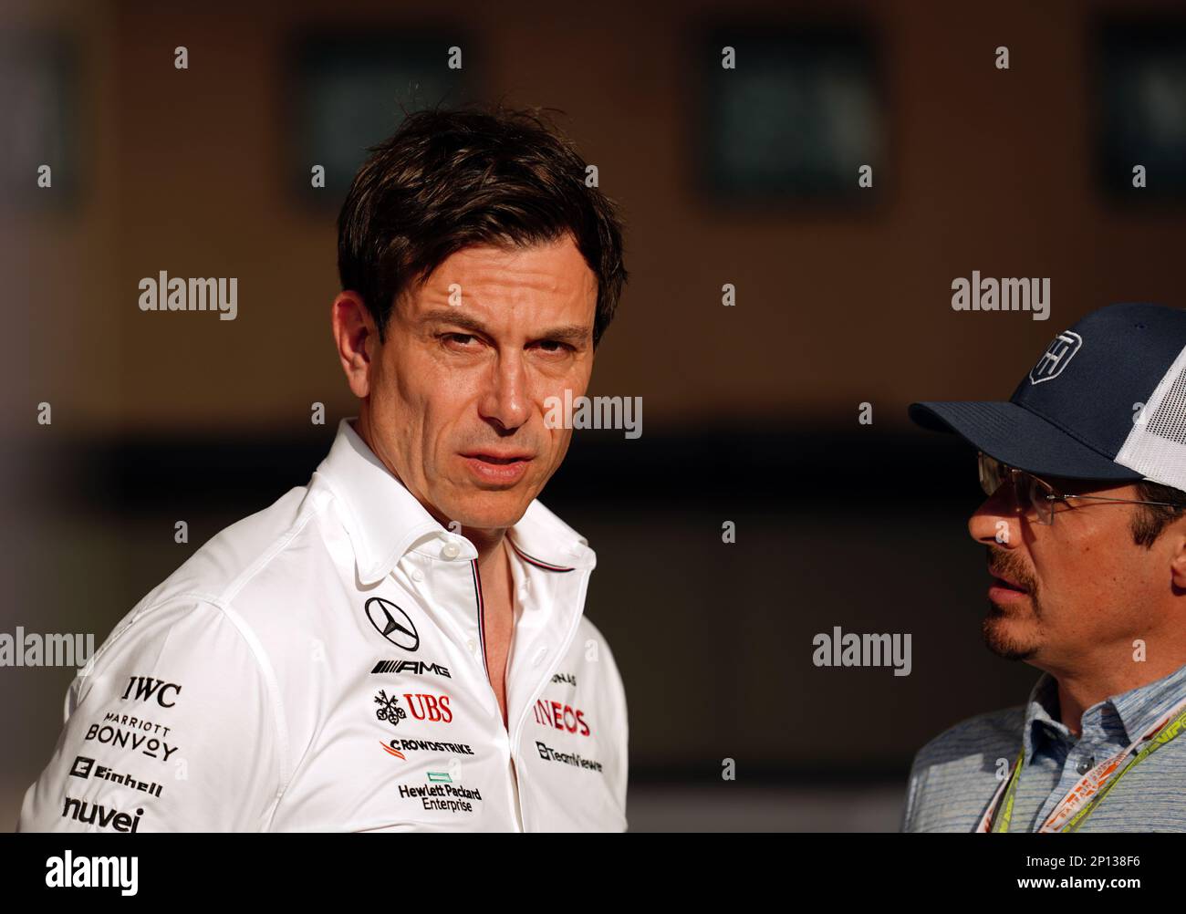 Mercedes Team Principle Toto Wolff (left) During Practice Day Of The ...