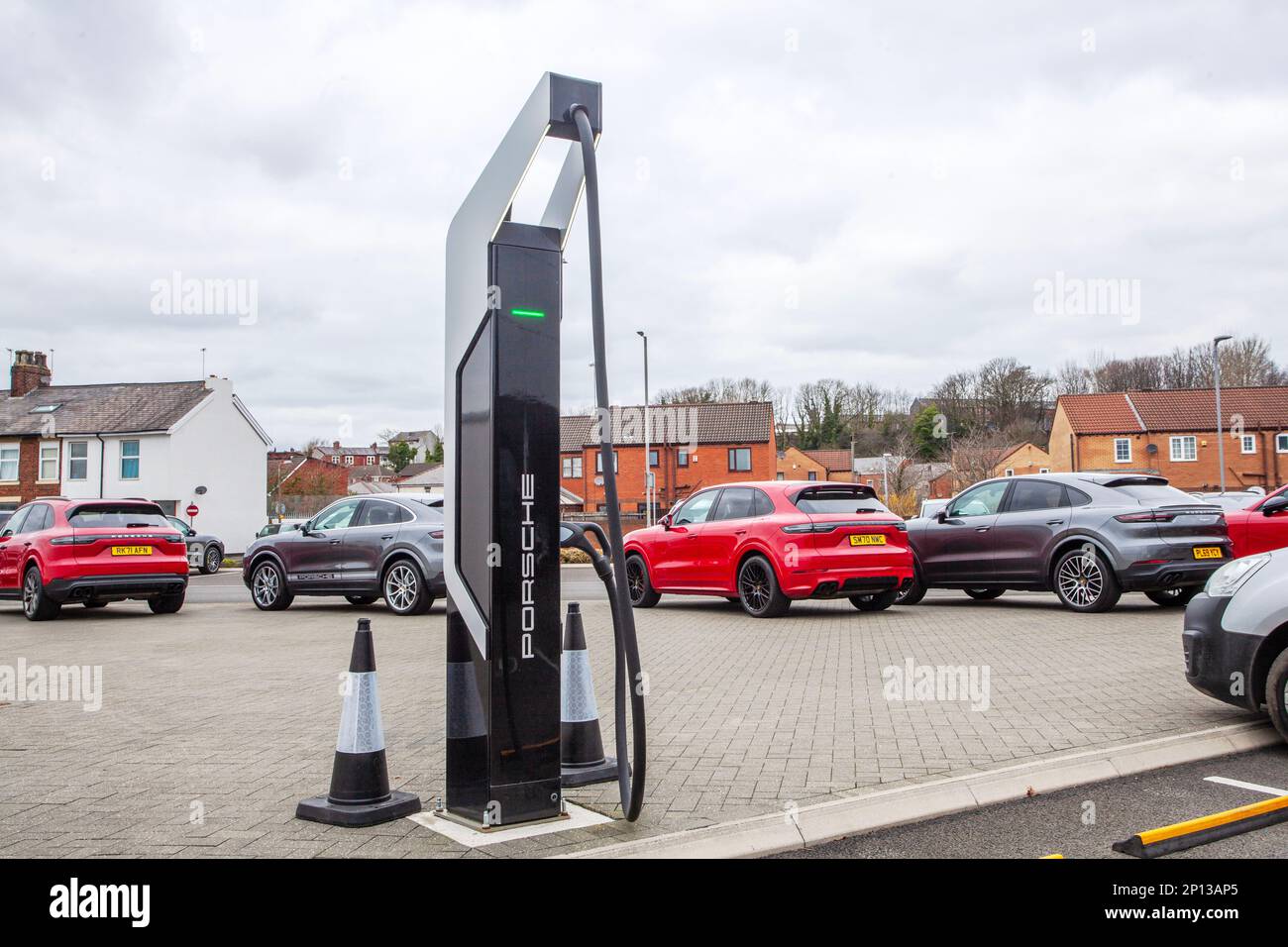 PORSCHE Electric Car Charging Point Stock Photo Alamy
