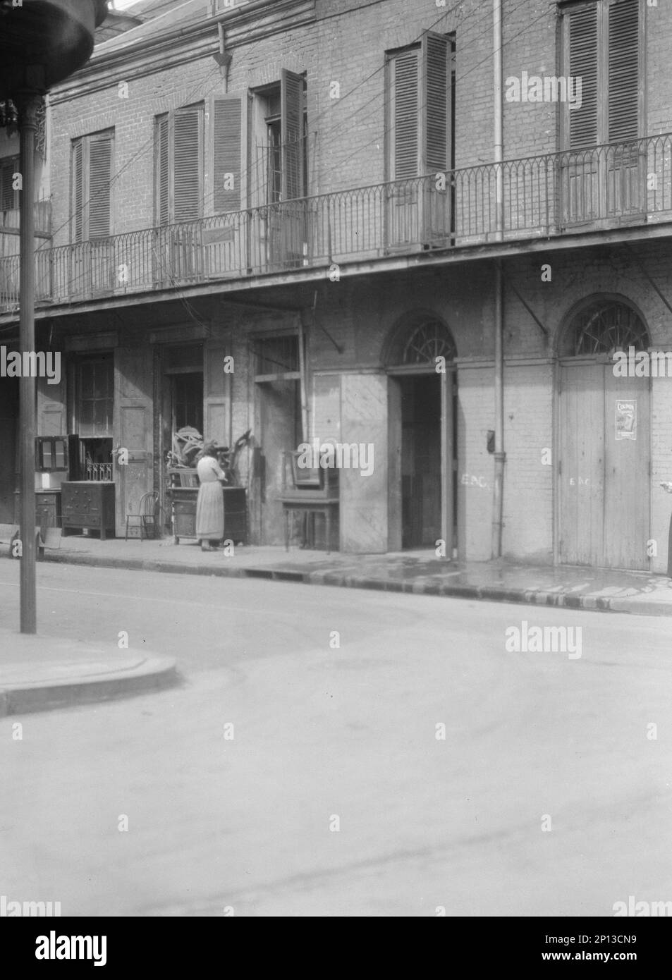 French quarter shutters window Black and White Stock Photos & Images
