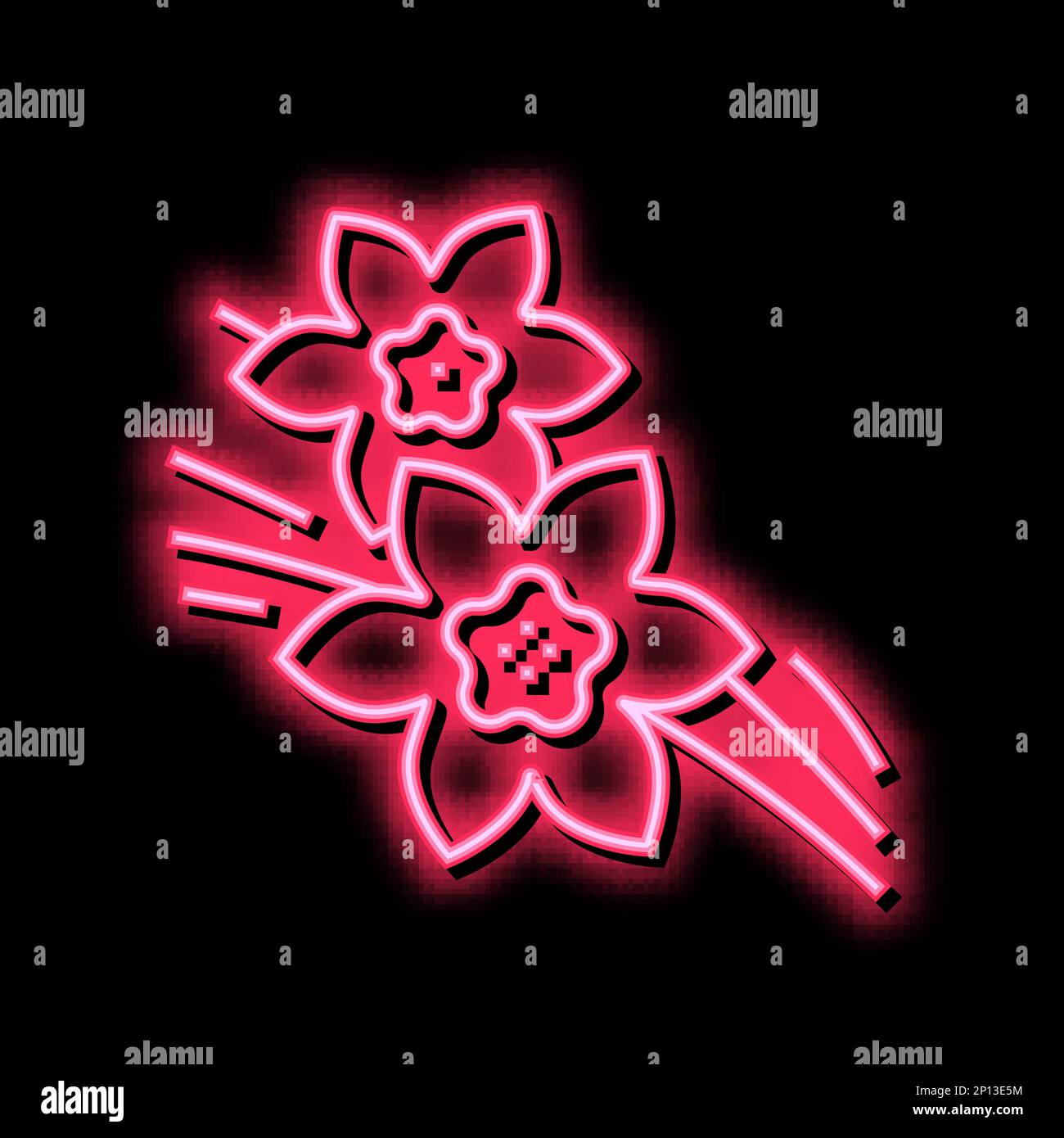 vanilla aromatherapy neon glow icon illustration Stock Vector Image ...