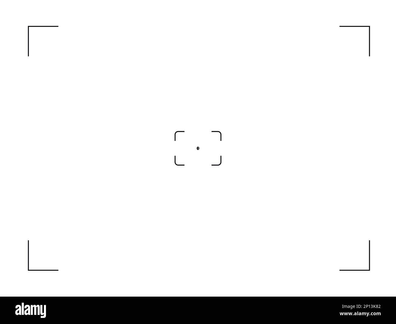 Photo camera frame viewfinder template. Modern focusing digital display